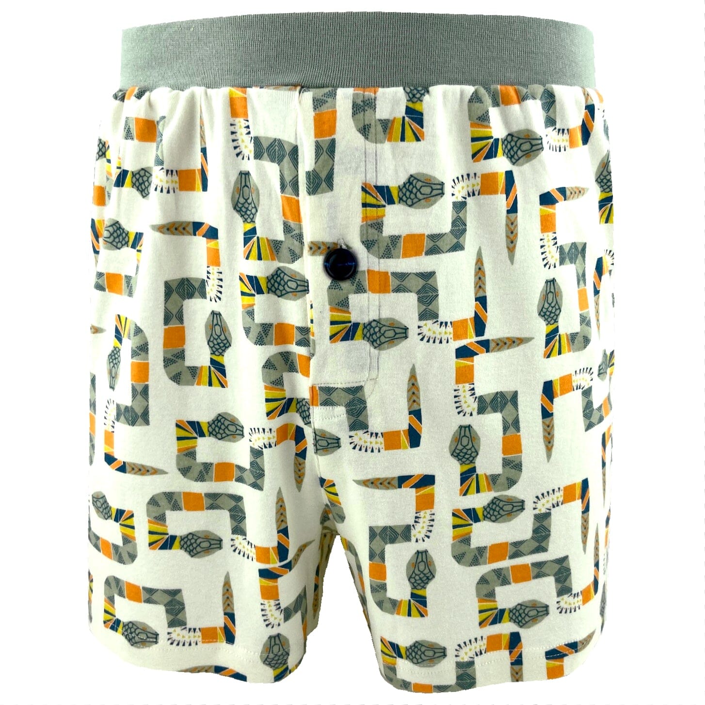 Men's Geometric Snake All Over Print Cotton Jersey Knit PJ Bottoms
