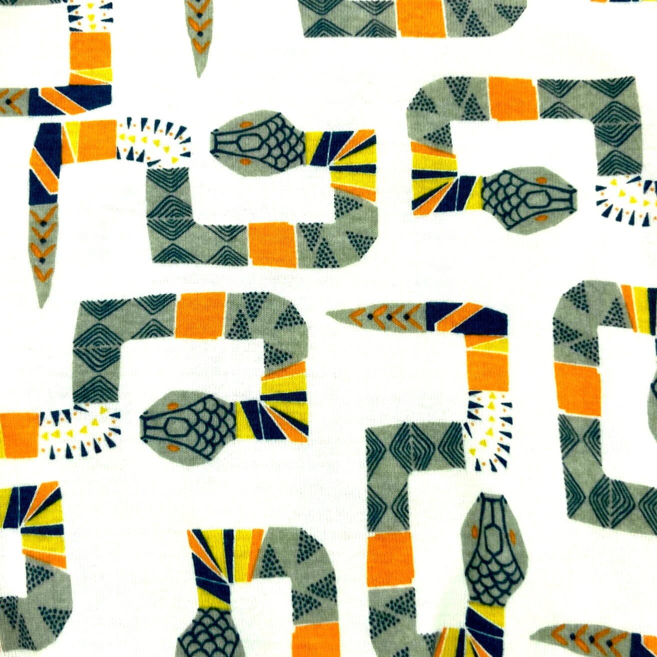Men's Geometric Snake All Over Print Cotton Jersey Knit PJ Bottoms