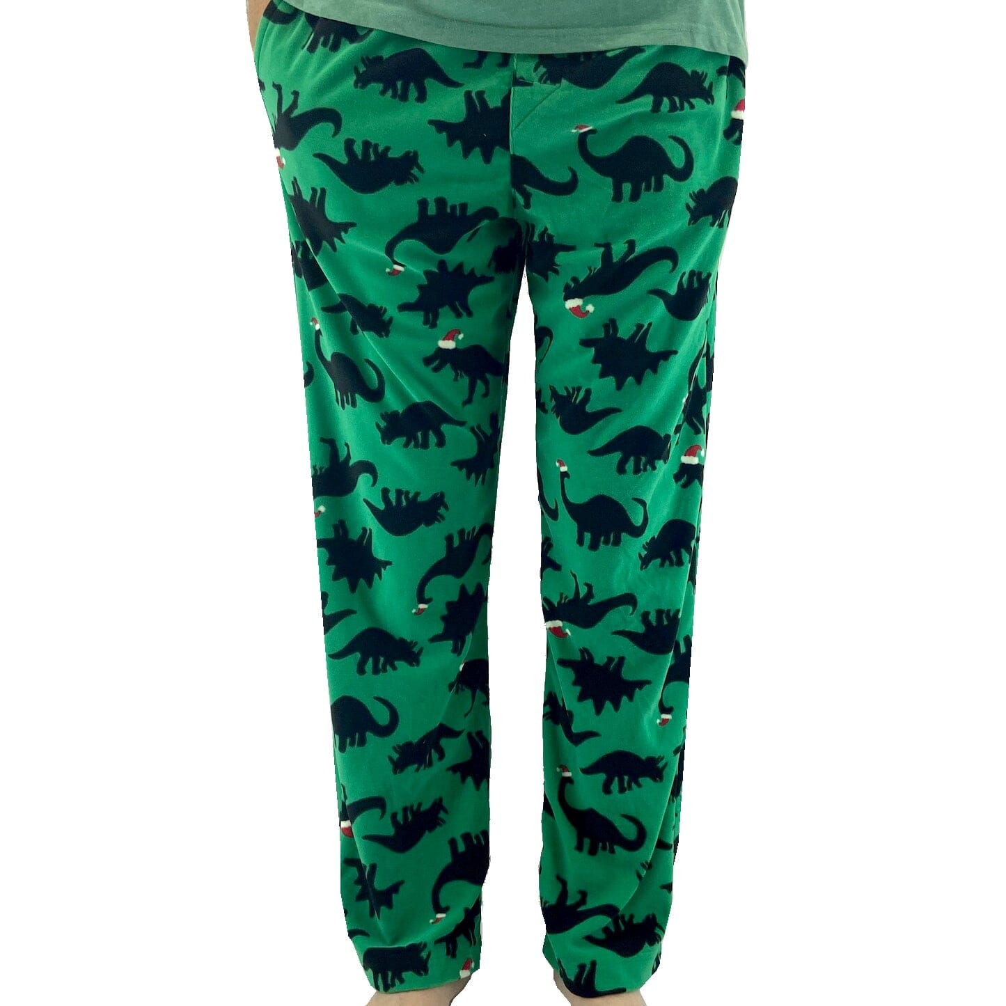 Men's Dinosaur Silhouette Patterned Ultra-Soft Fleece Pajama PJ Pants