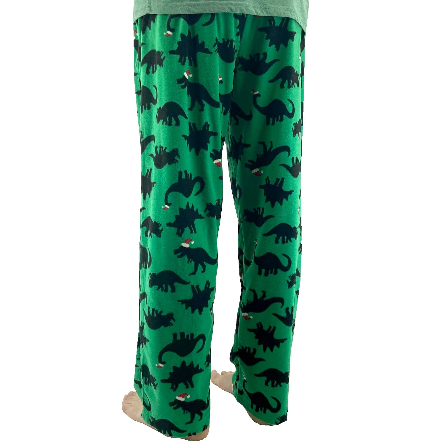 Men's Dinosaur Silhouette Patterned Ultra-Soft Fleece Pajama PJ Pants