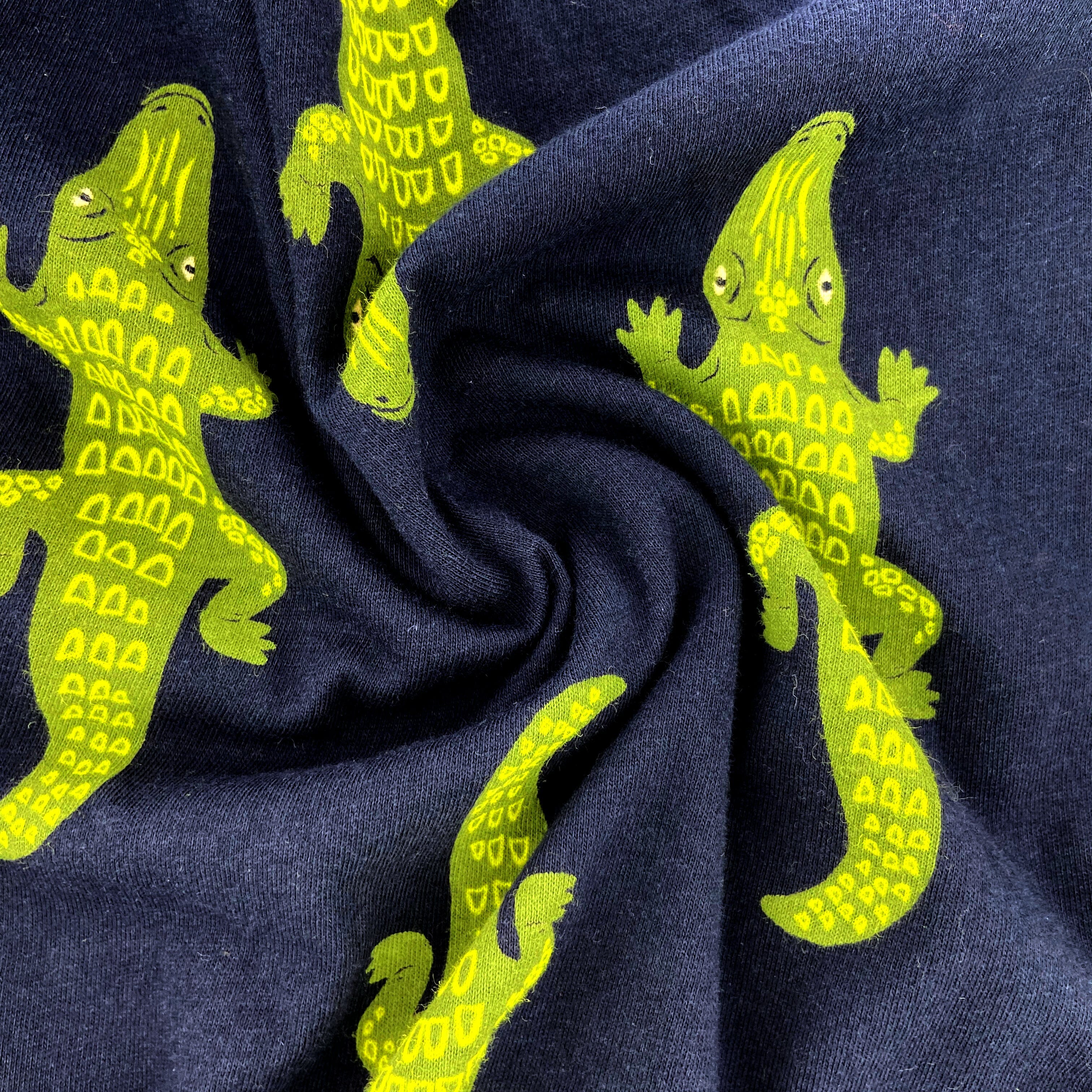 Men's Crocodile Alligator All Over Print Soft Knit Boxer Pajama Shorts