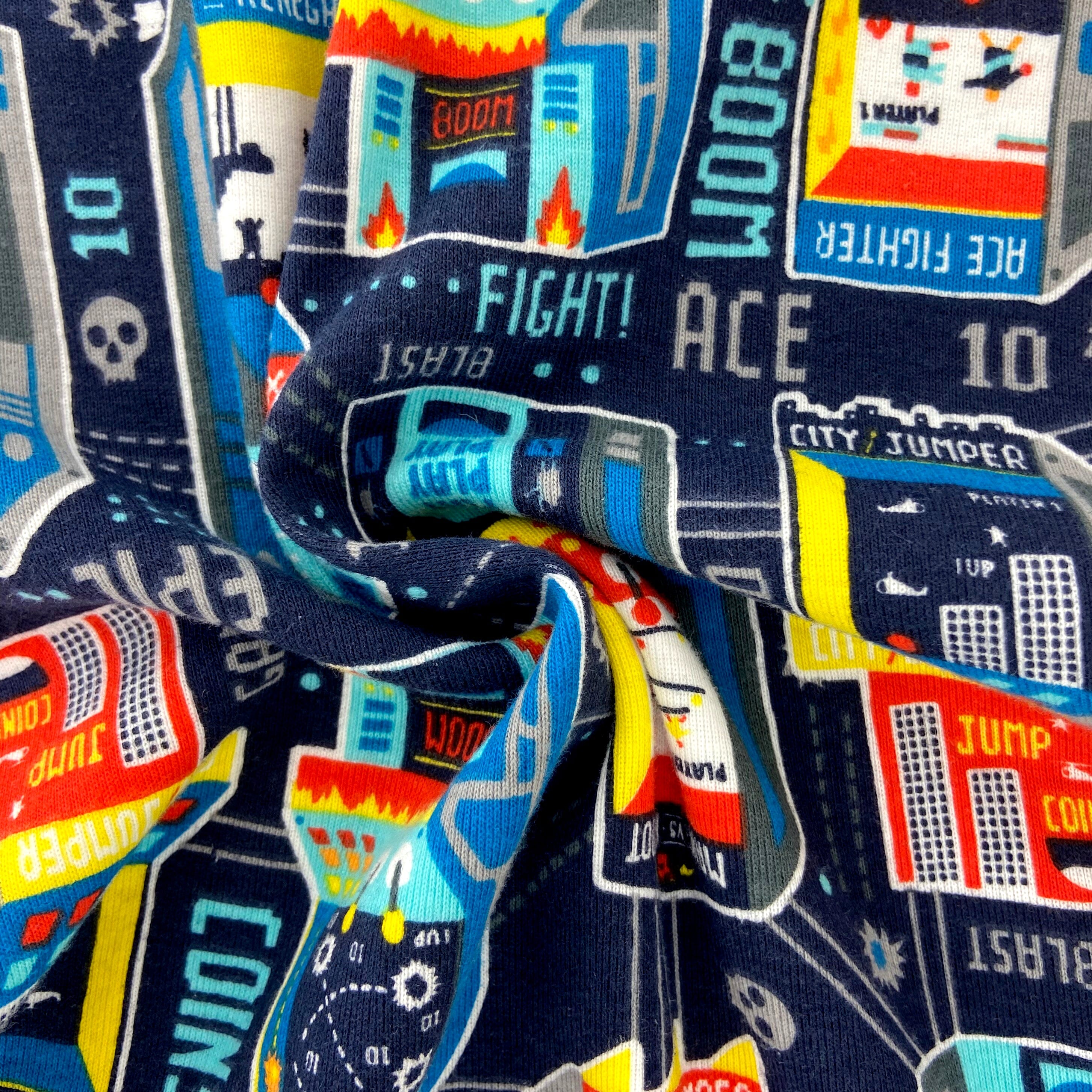 Men's Retro Arcade Machine Coin-Op Cabinet Print Pajama Lounge Pants
