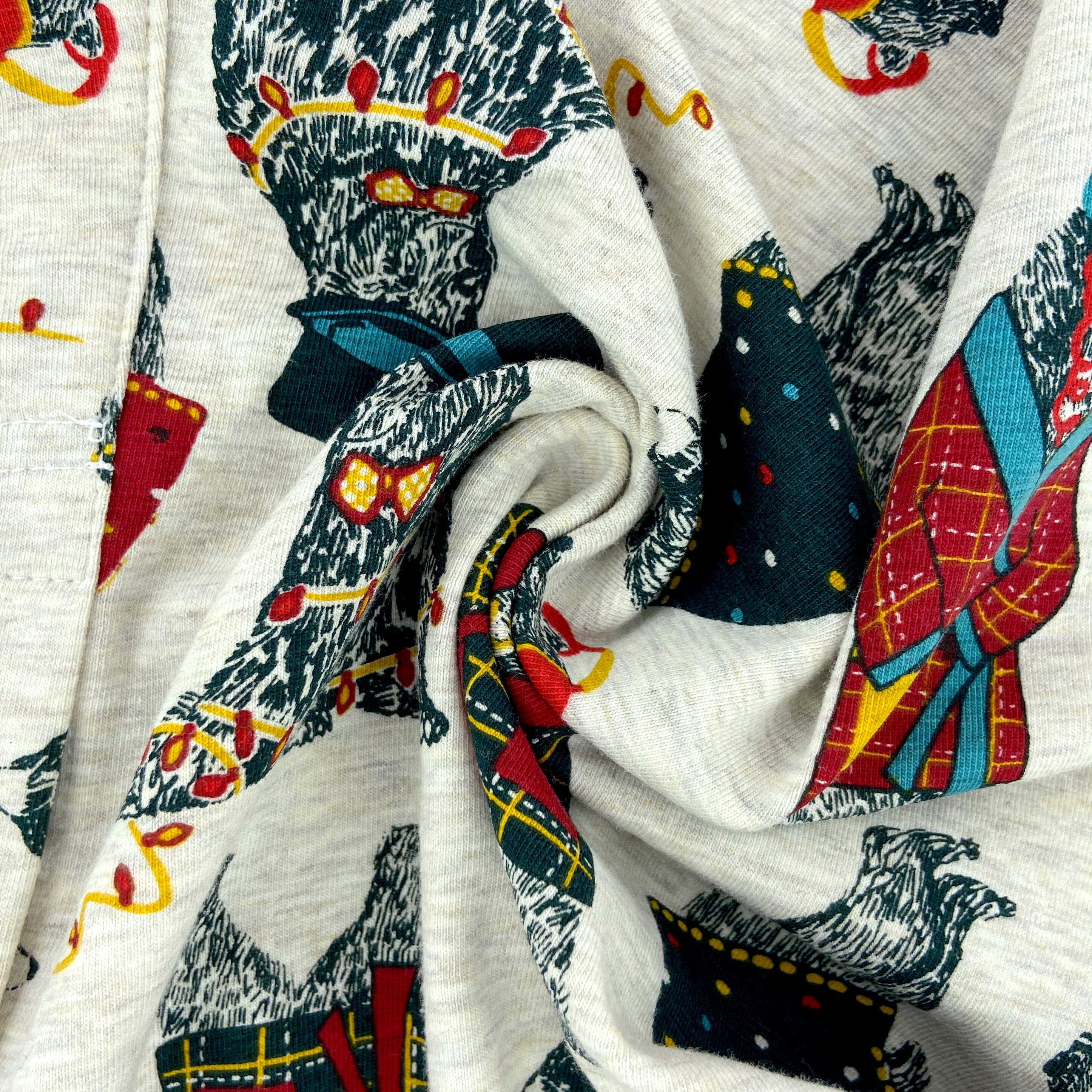 Men's Bears in Sweaters All Over Print Cotton Knit Boxer Pajama Shorts