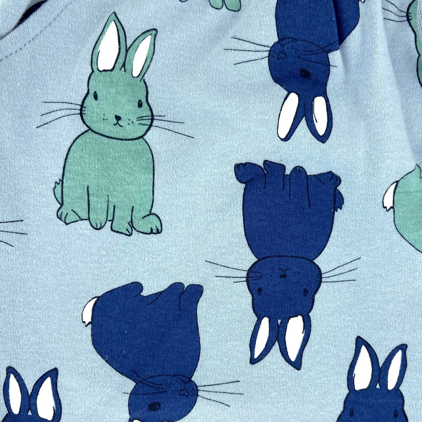 Women's Grey Bunny Rabbit All-Over Print Jersey Knit PJ Pyjama Shorts