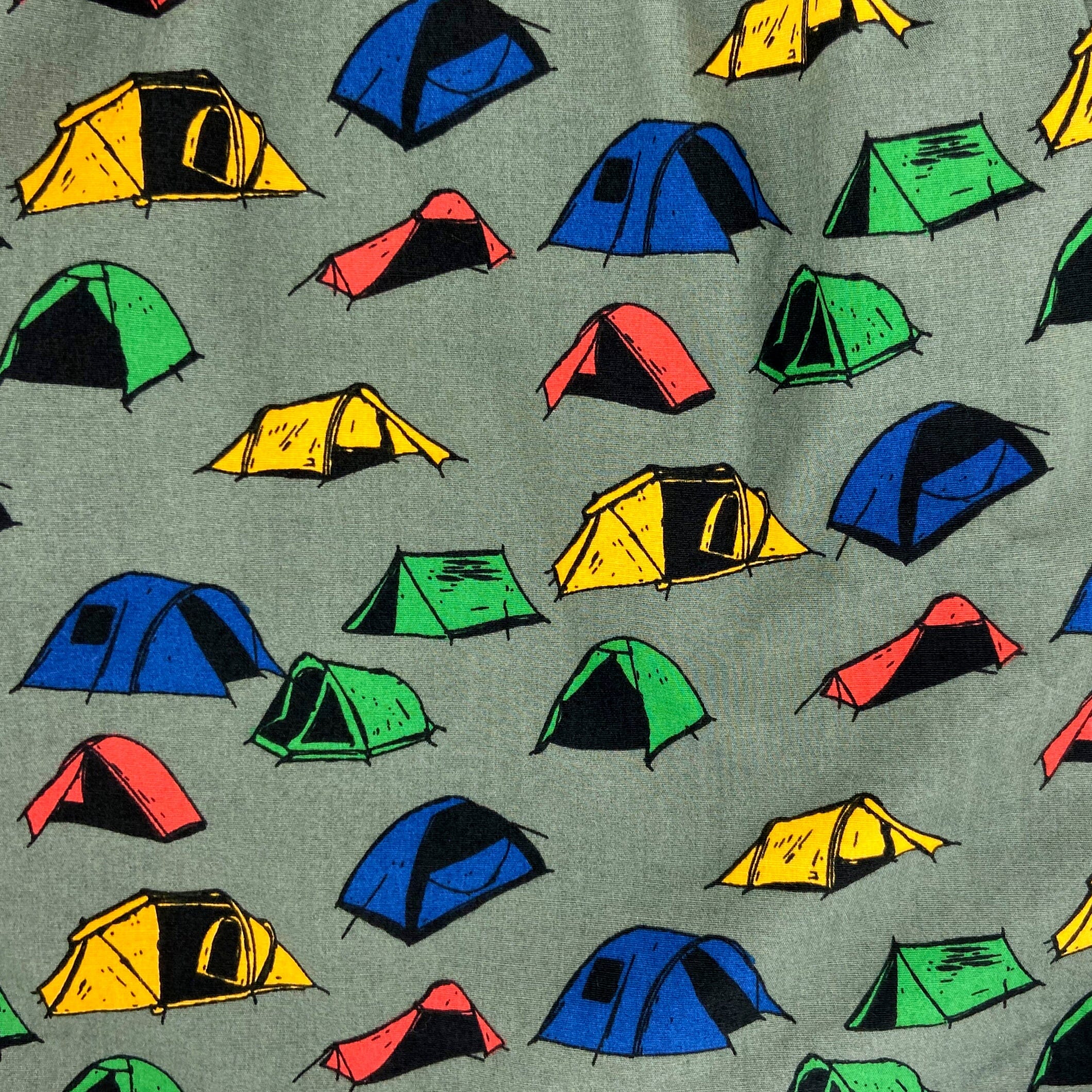 Men's Outdoorsy Camping Tent Patterned Novelty Print Boxer Shorts
