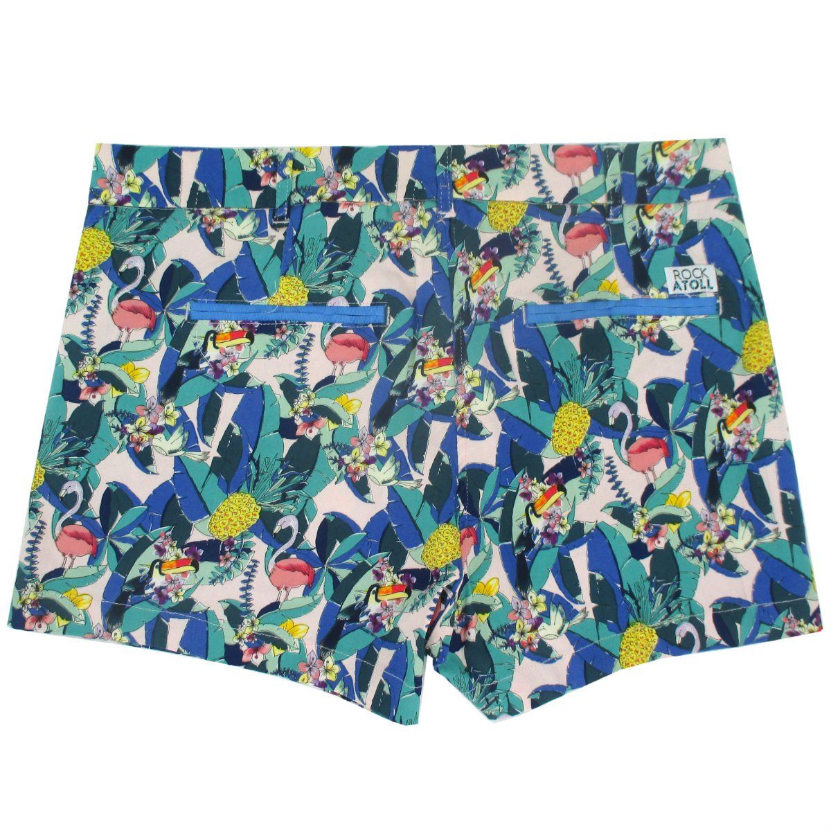 Toucan Flamingo Tropical Leaves All Over Print Bermuda Shorts Chinos for Women