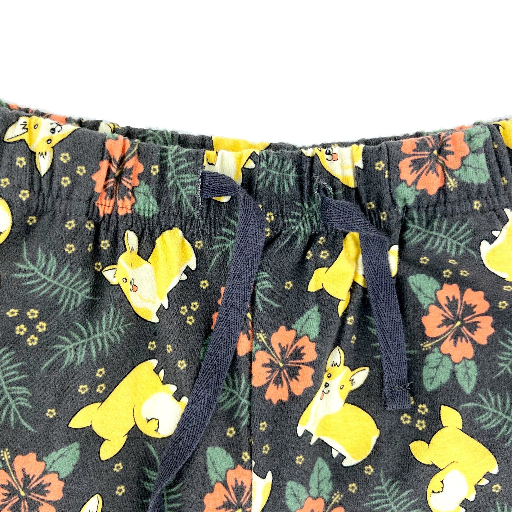 Women's Corgi Butt All-Over Novelty Print Cotton Knit PJ Pajama Shorts