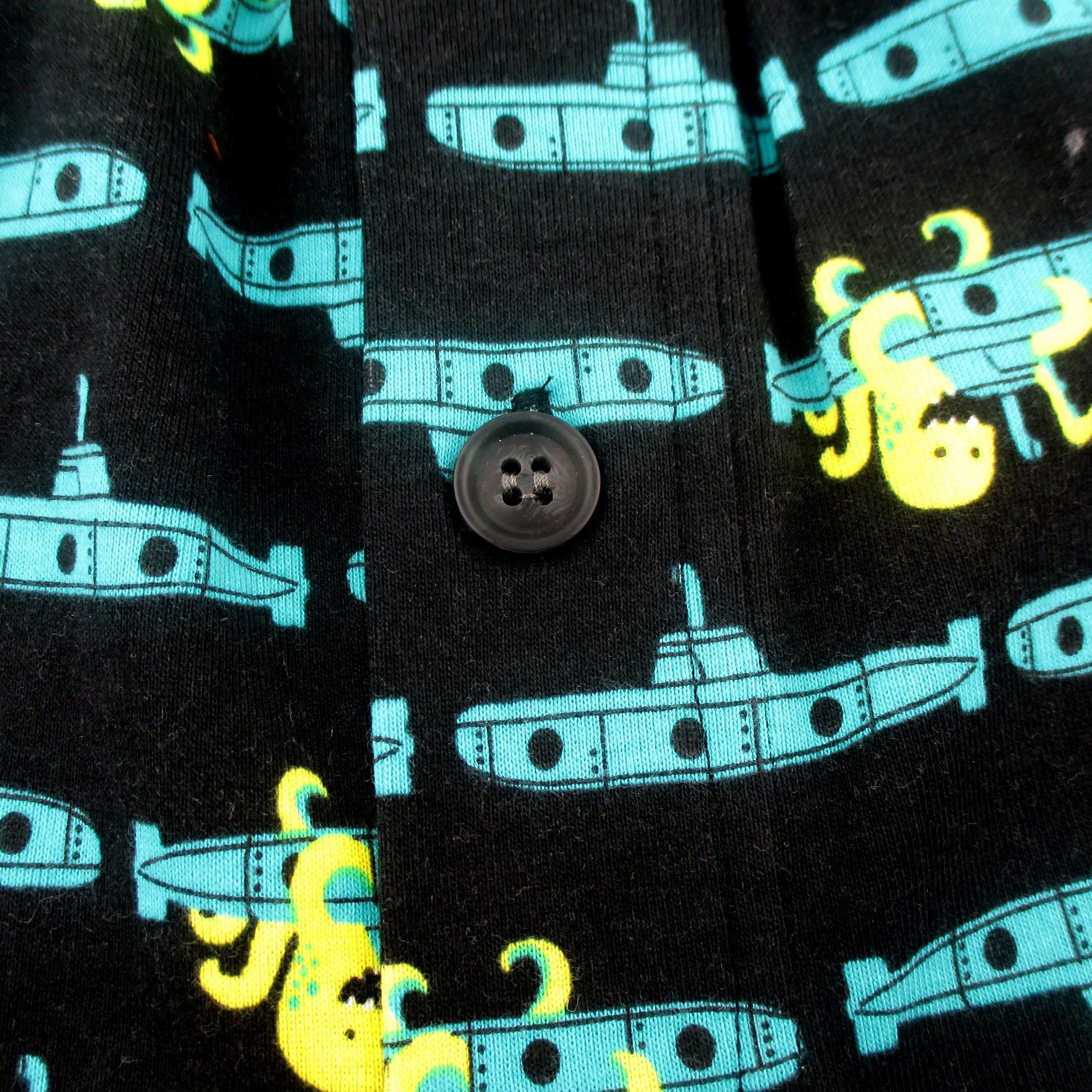 Rock Atoll Loungewear Sleepwear Boxer Shorts Button Closure Detail