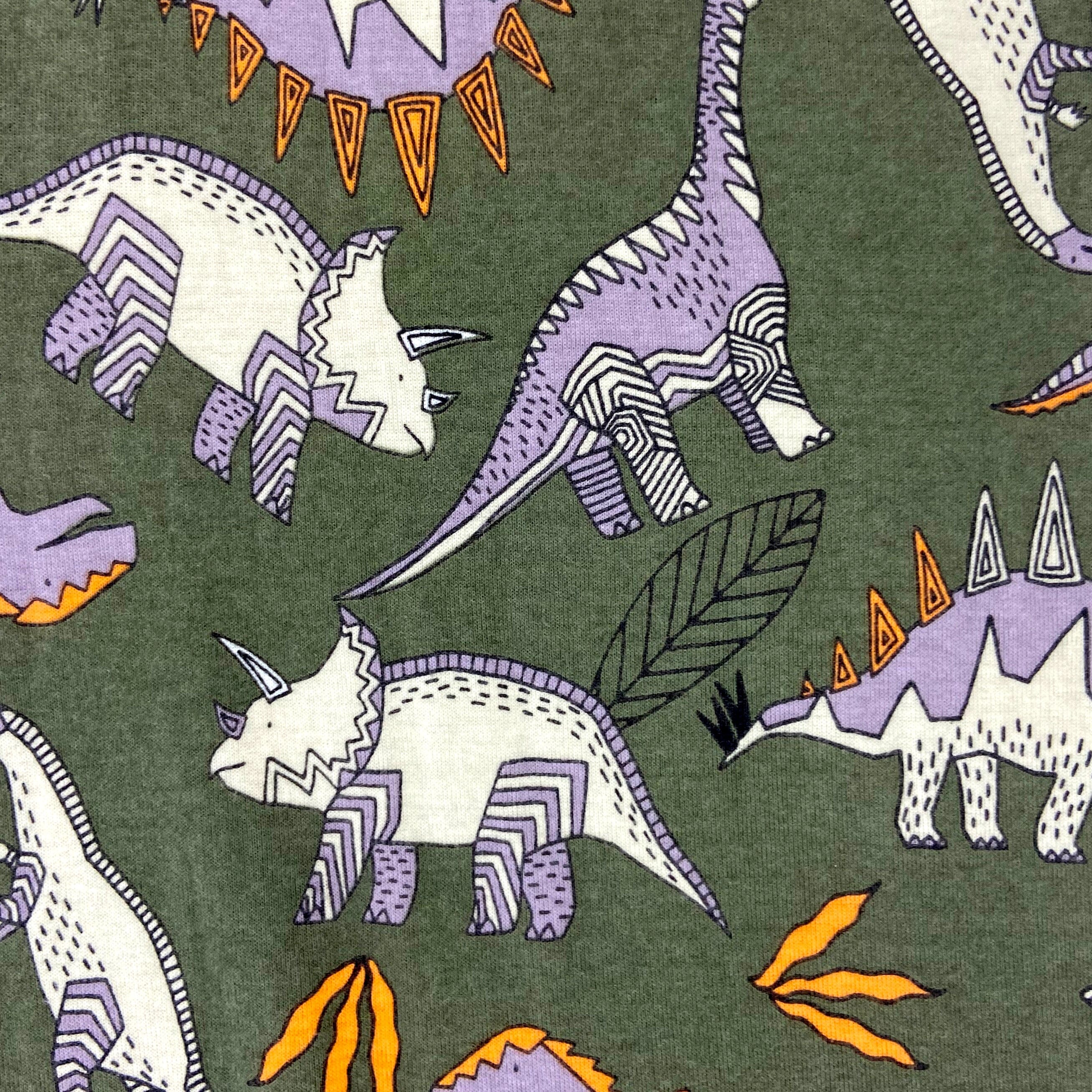 Men's Dinosaur Fossil Novelty Print Cotton Knit Long Pyjama Bottoms