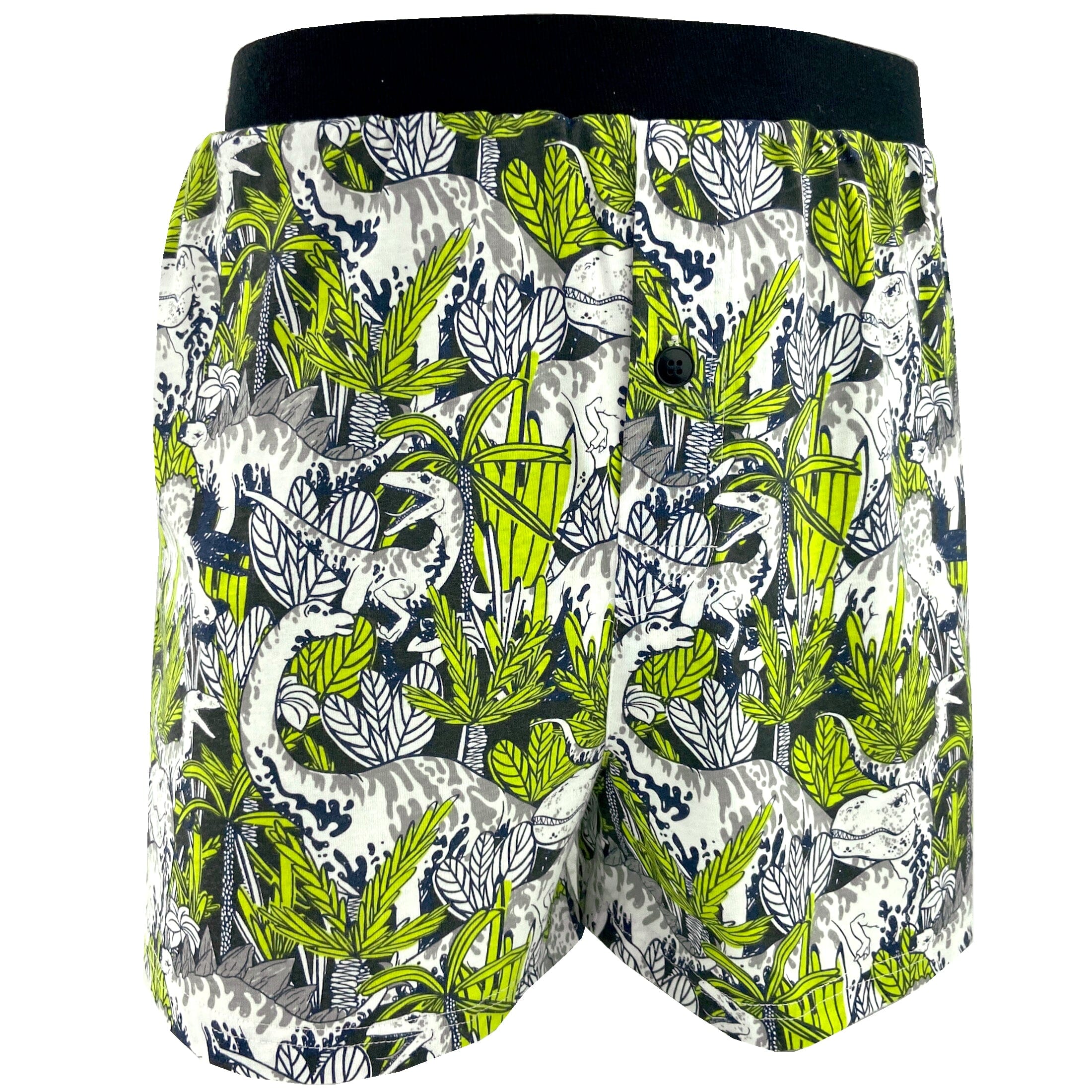 Comfy Sleepwear Dinosaur All Over Print Cotton Pajama Shorts for Men