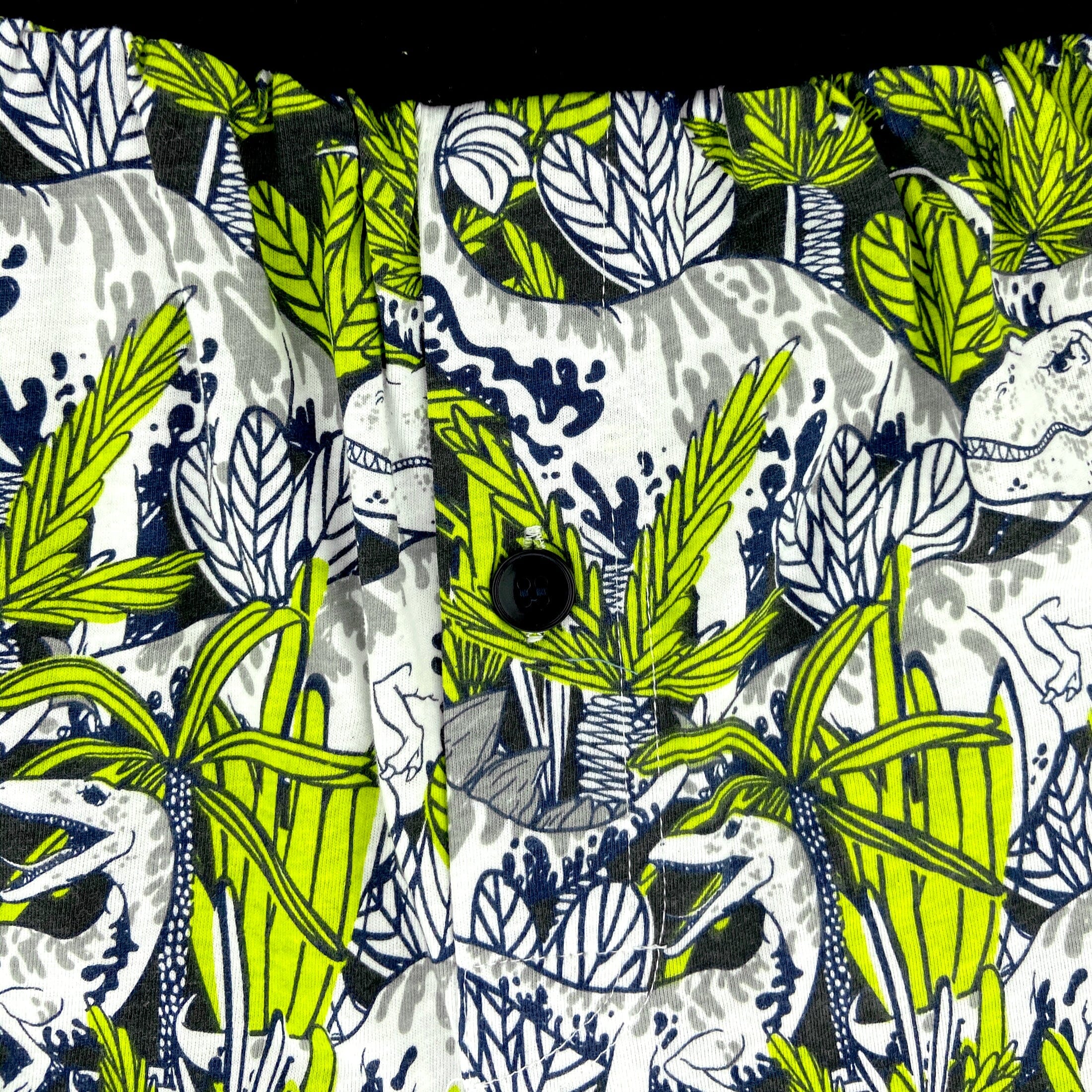 Comfy Loungewear Dinosaur All Over Print Cotton Pajama Shorts for Men