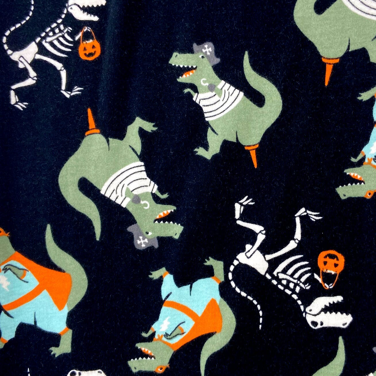 Men's Halloween Dress Up Dinosaur Fossil Patterned Long Pajama Pants