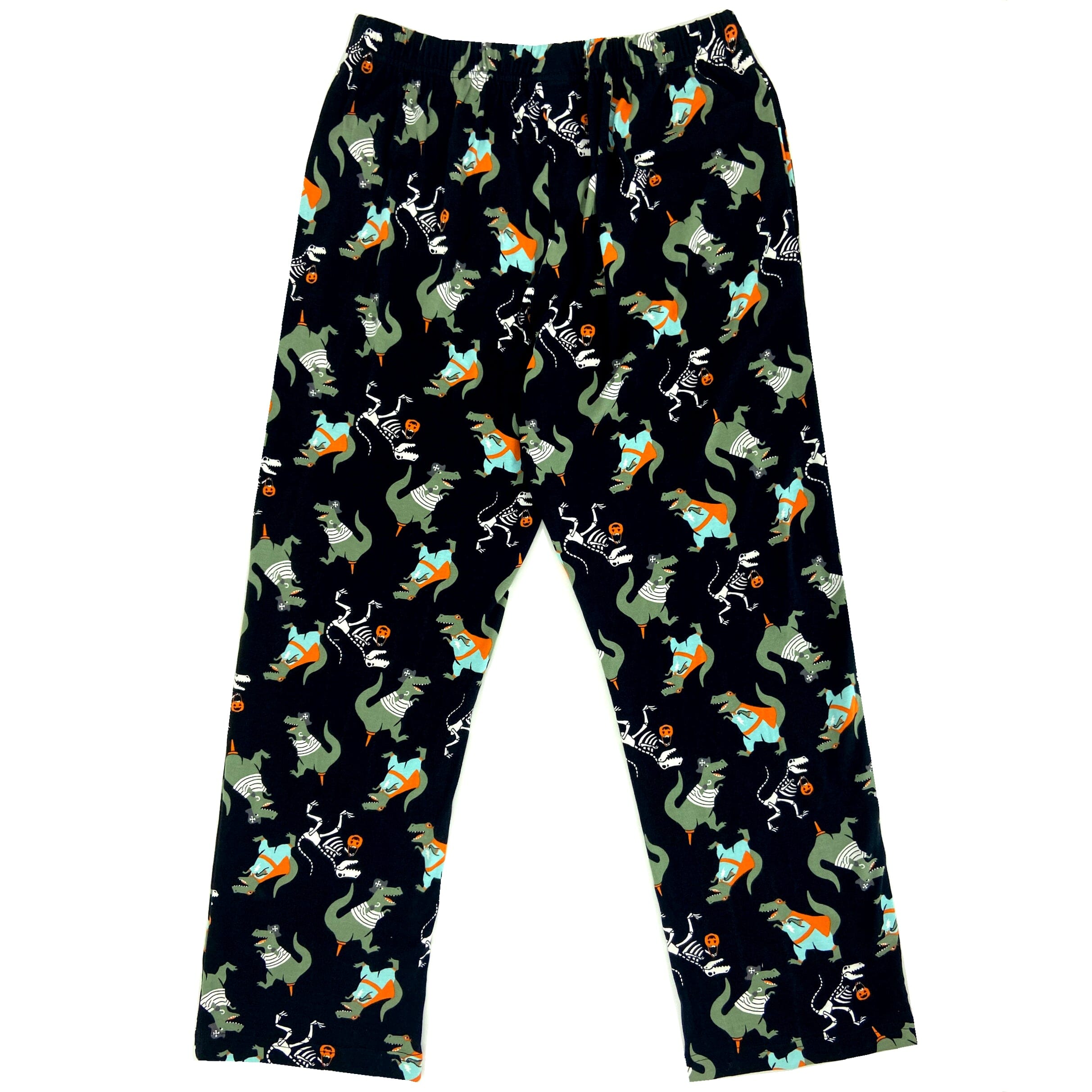 Men's Halloween Dress Up Dinosaur Fossil Patterned Long Pajama Pants