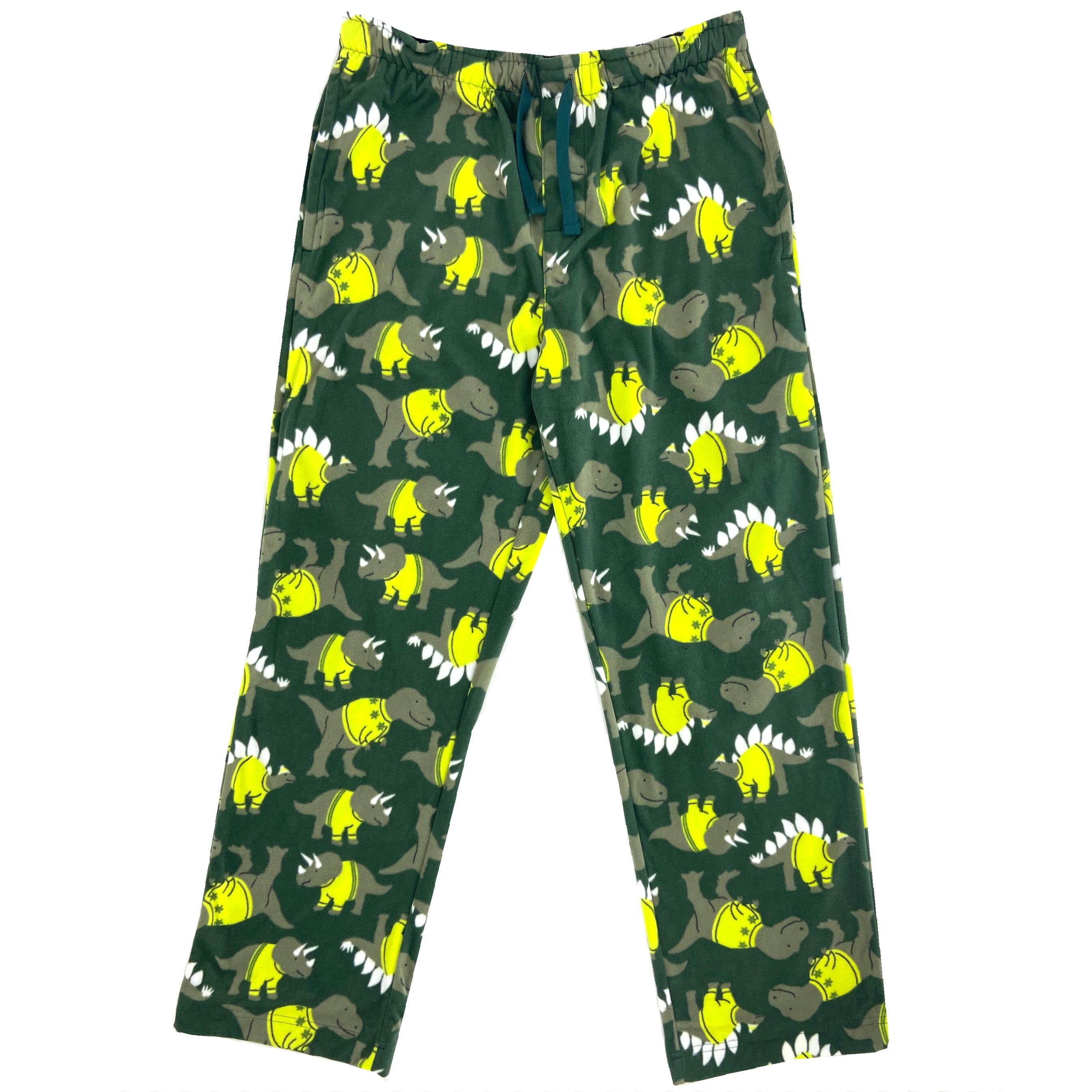 Men's Sleepwear Dinosaurs in Sweaters Print Soft Fleece Pajama Bottoms