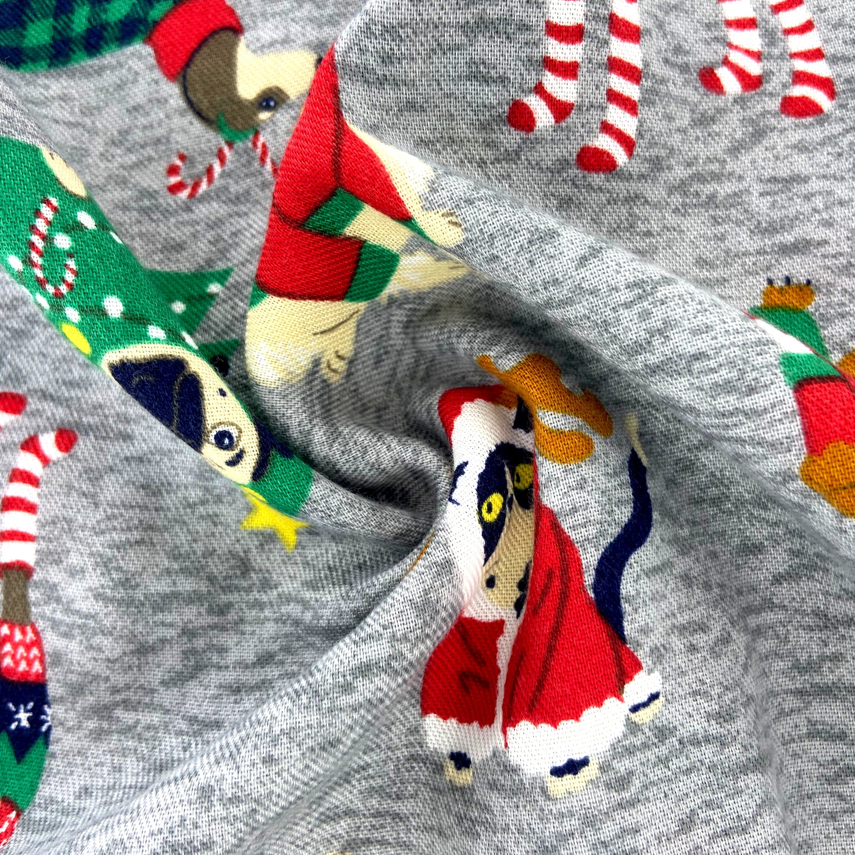 Men's Christmas Festive Cats and Dogs Patterned Long Pajama Pants