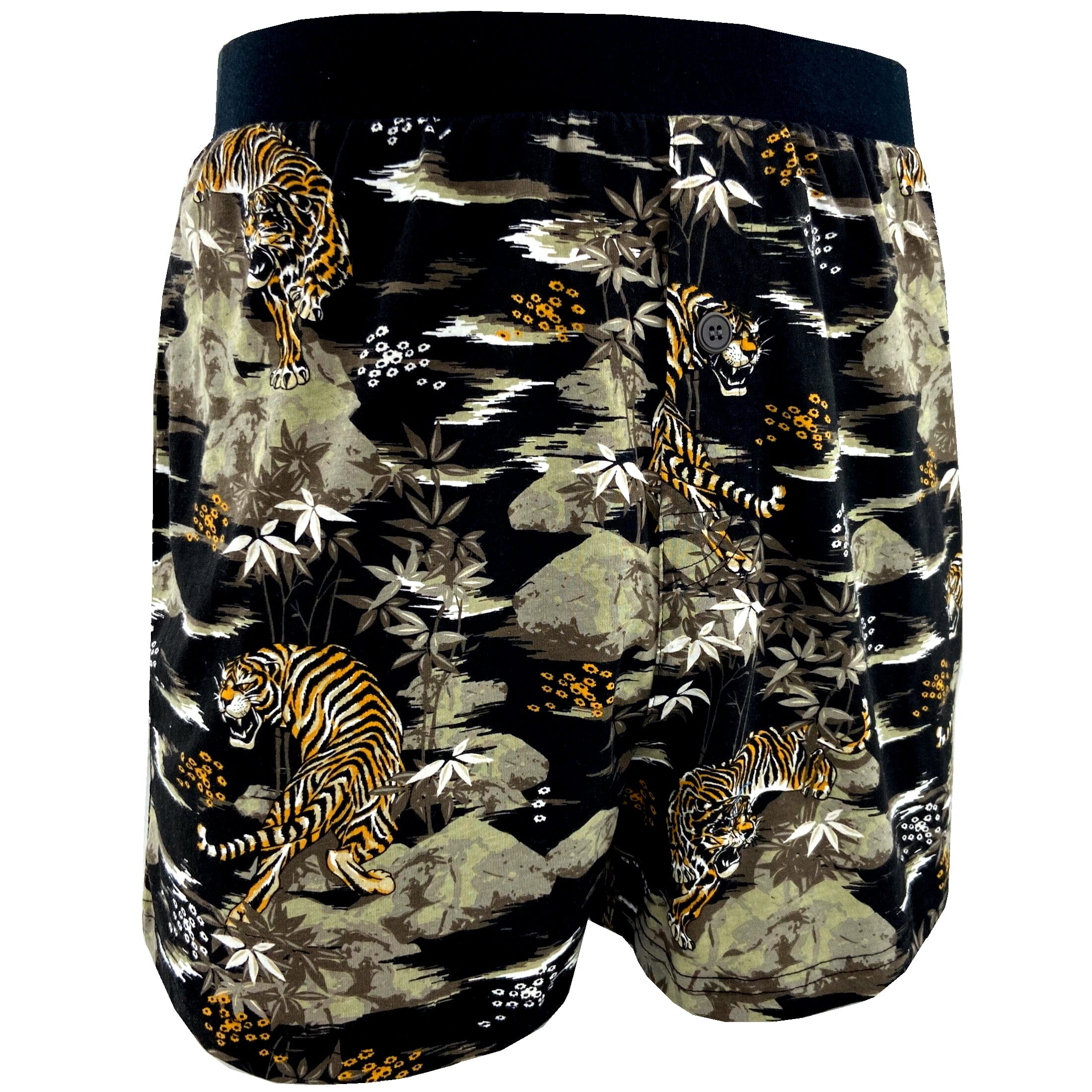 Men's Sleepwear. Soft Comfy Tiger All Over Print Cotton Pyjama Shorts