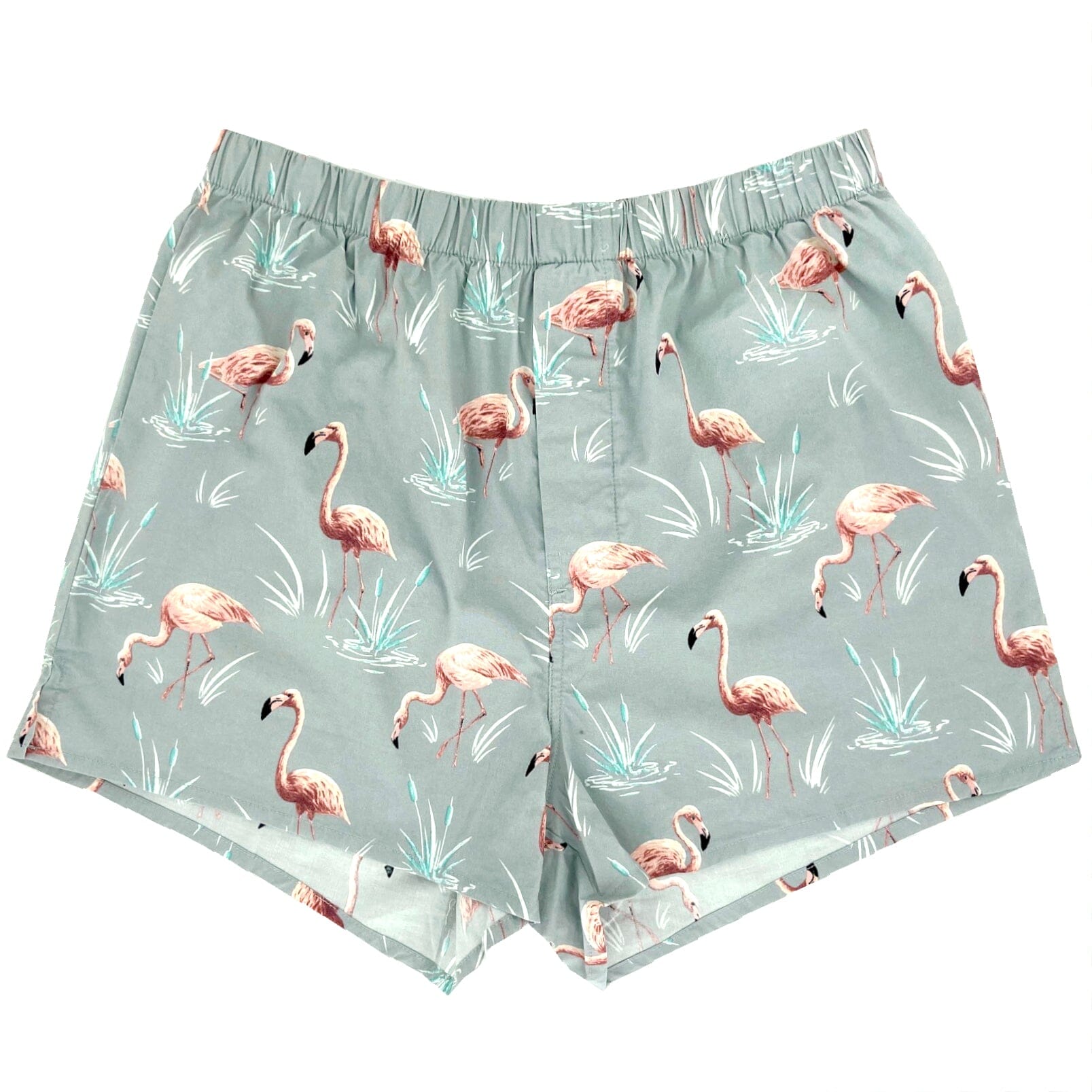 Men's Classic Flamingo Novelty Print Cotton Boxer Shorts Underwear