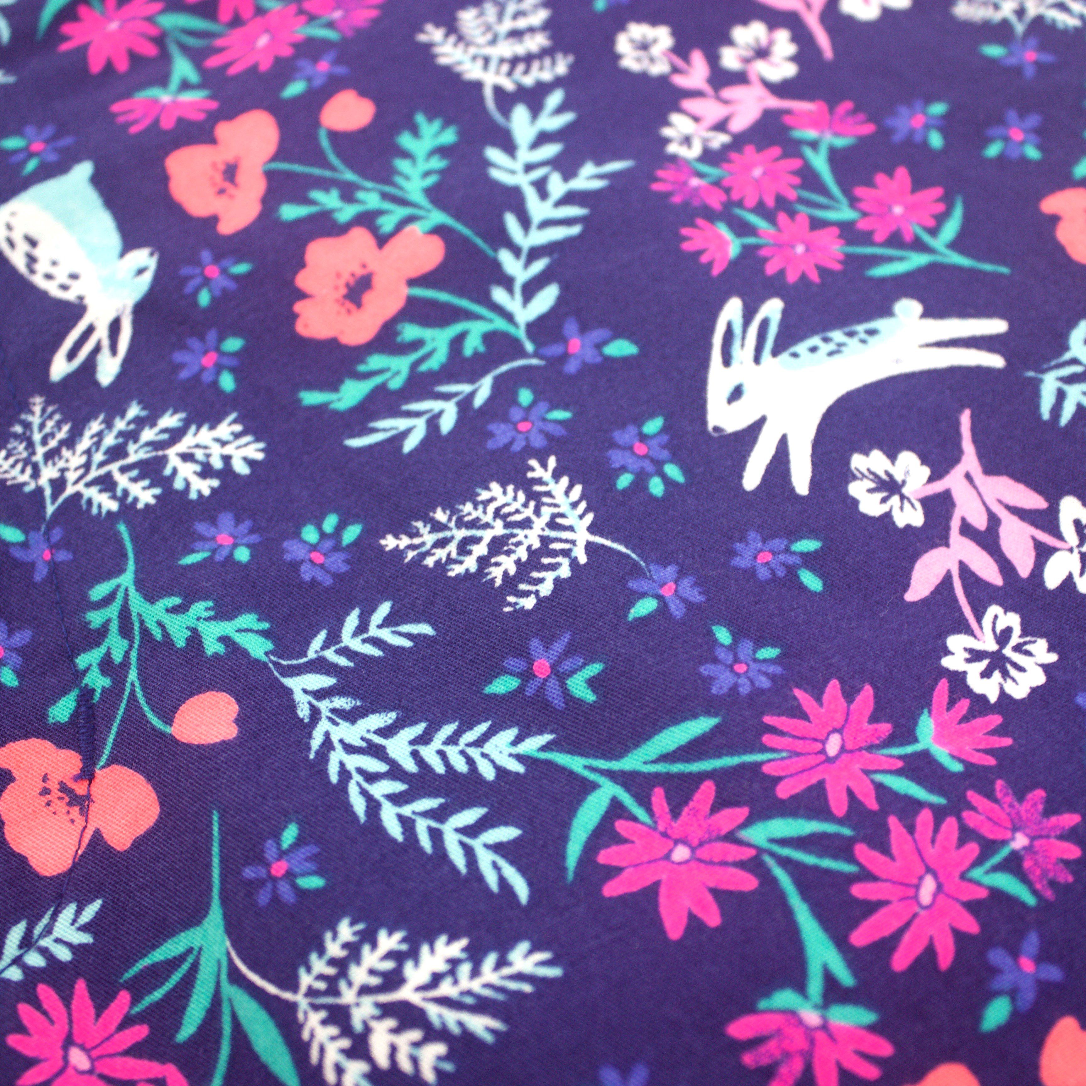 Bright Purple Floral Bunnies Animal Print Shorts for Men