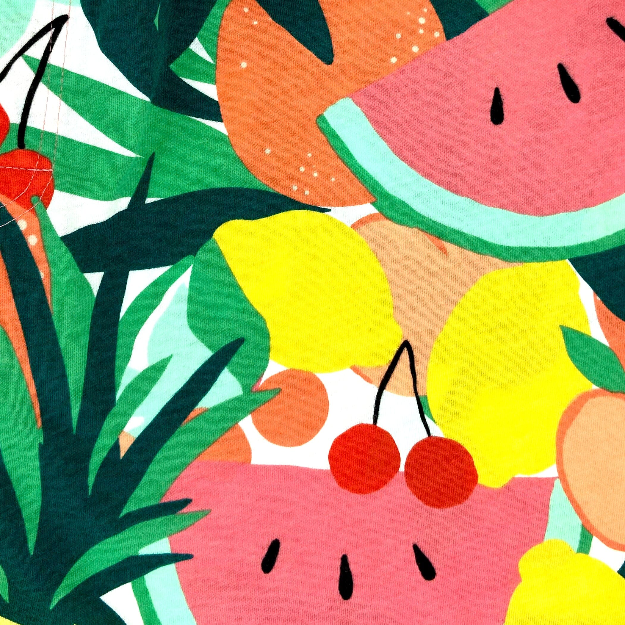 Men's Tropical Fruit Pineapple All Over Print Cotton Pajama Bottoms