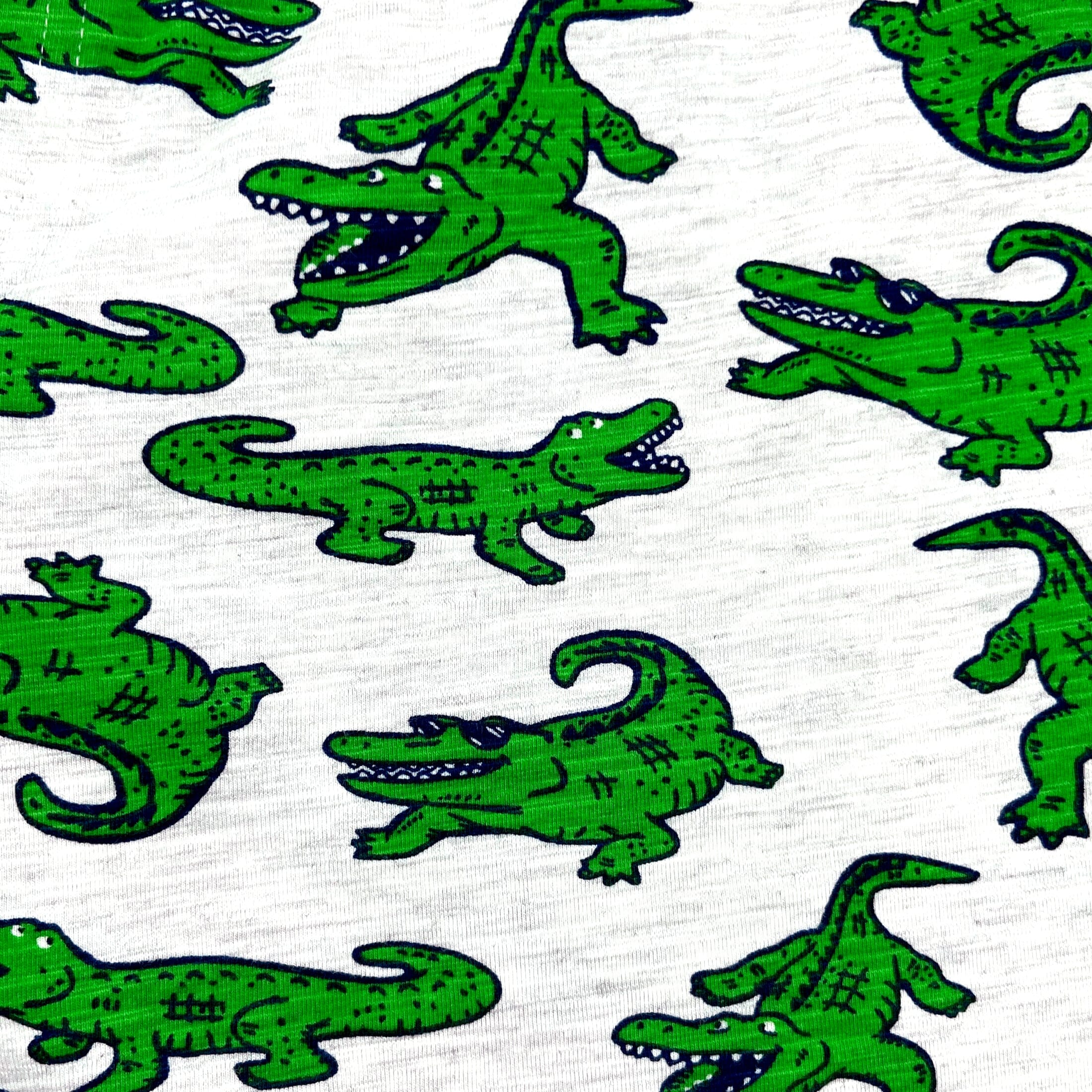 Comfy Sleepwear Alligator All Over Print Cotton Pajama Shorts for Men