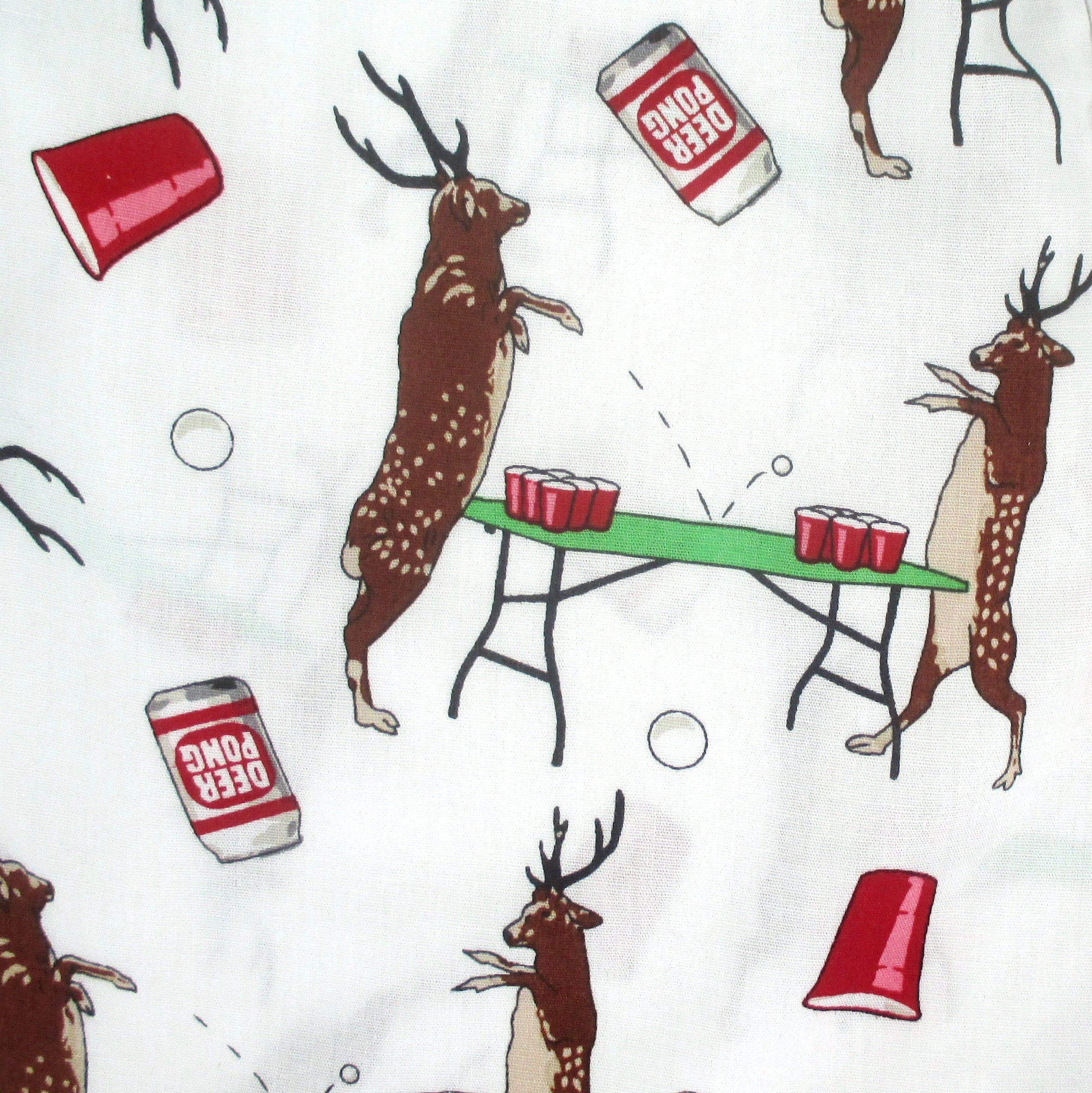 Christmas Gag Gifts Novelty Print Deer Beer Pong Boxer Shorts Underwear