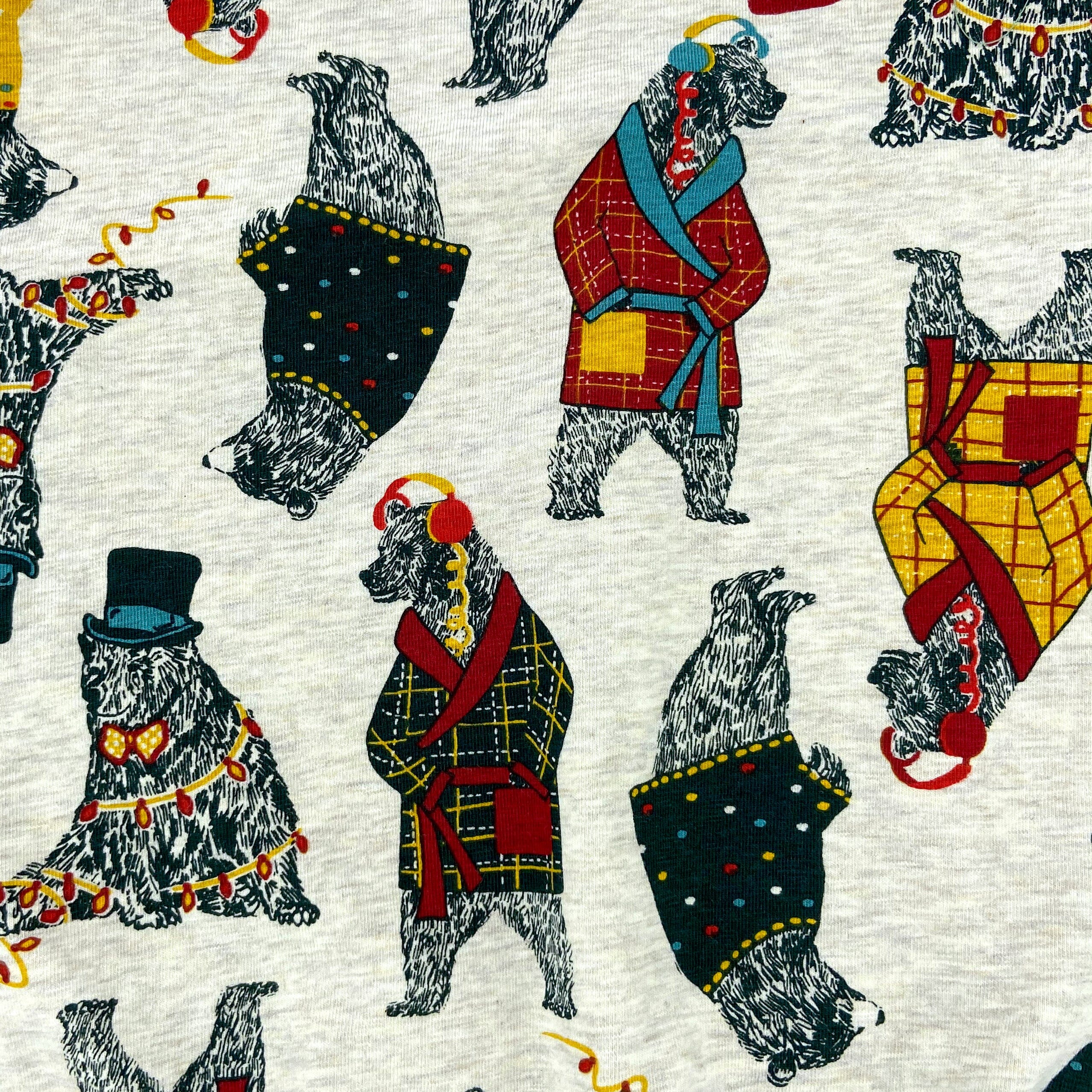 Bears in top hats and bath robes print boxer shorts