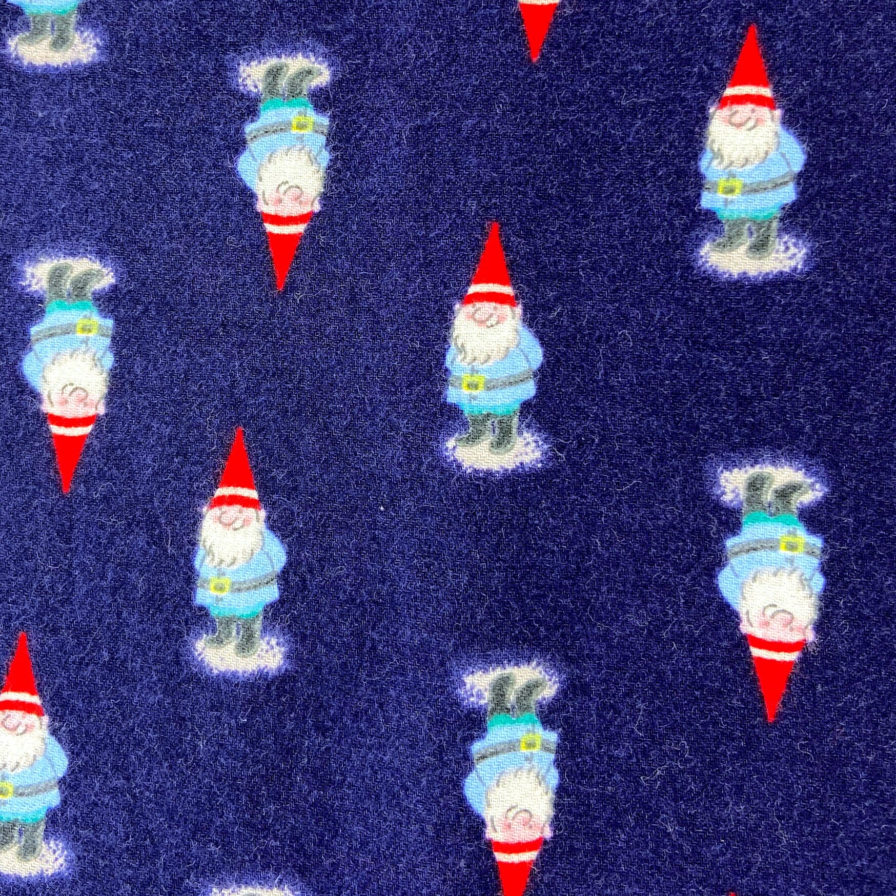 Men's Garden Gnome Patterned Printed Woven Cotton Long PJ Pajama Pants