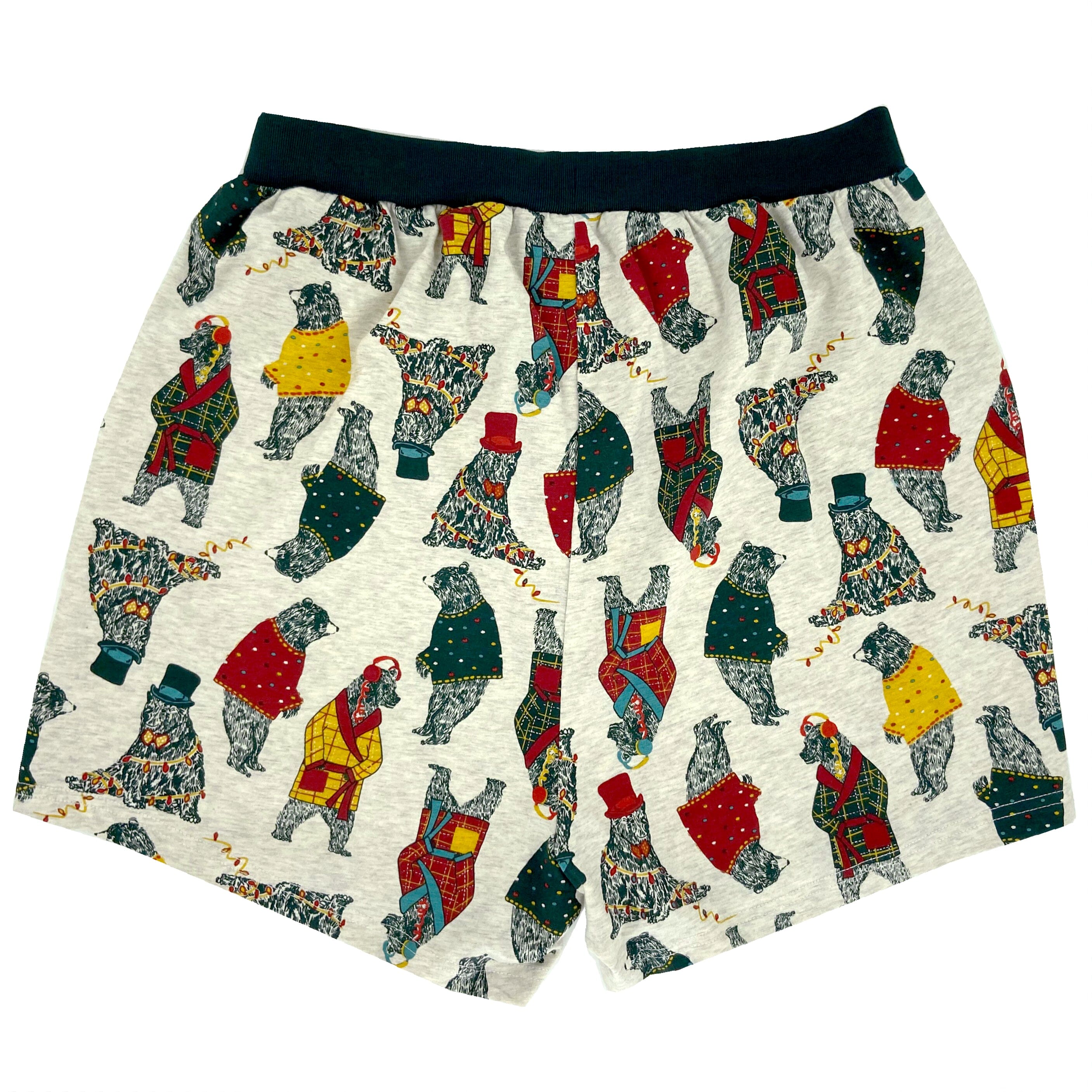 Men's Bears in Sweaters All Over Print Cotton Knit Boxer Pajama Shorts