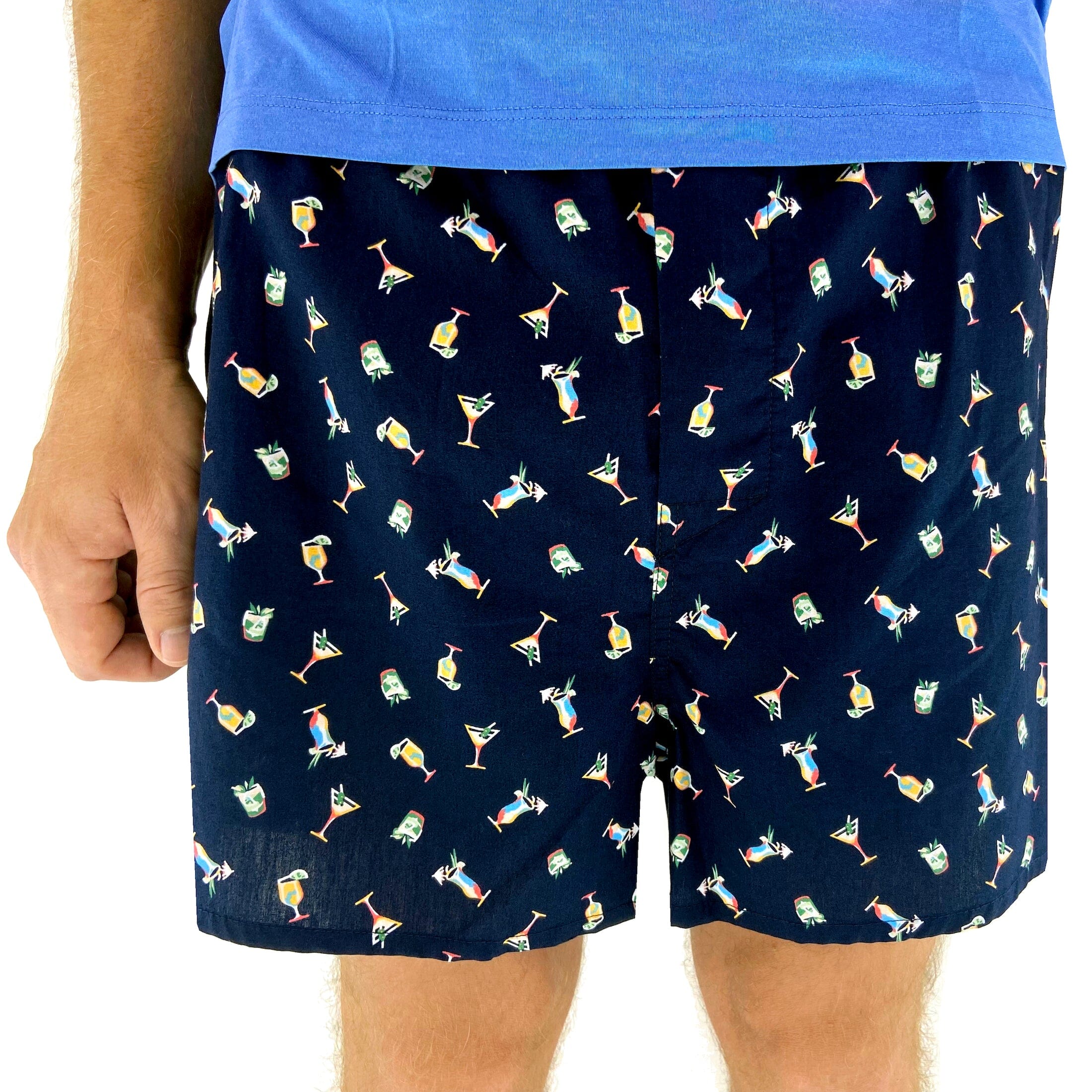 Buy Men's Cocktail Hour Drink Themed Martini Print Cotton Boxer Shorts