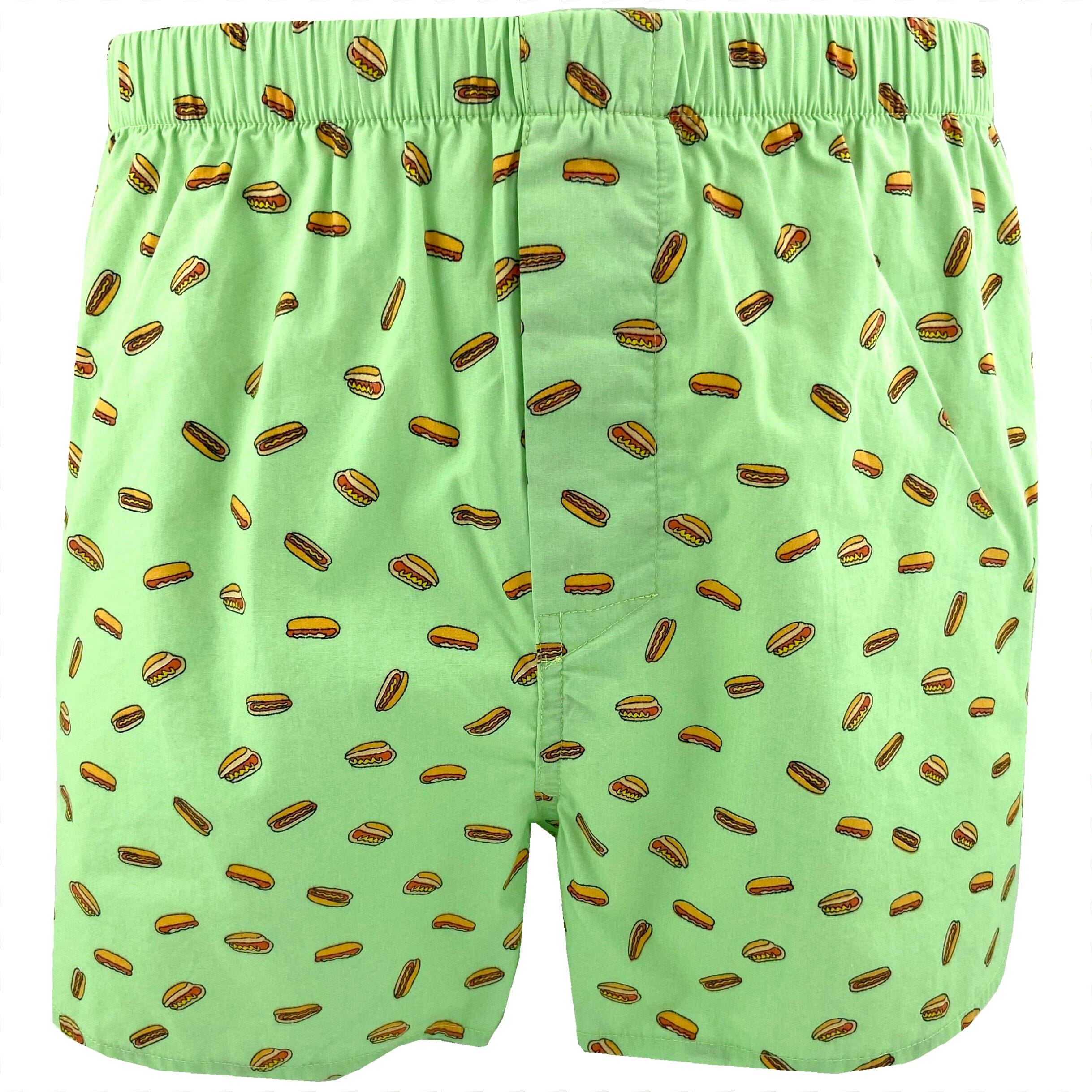 Buy Men's Hot Dog Buns Patterned Lightweight Cotton Boxer Short Undies