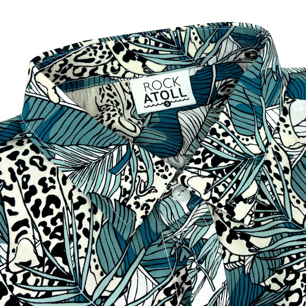 Men's Leopard All Over Print Soft Lightweight Button Down Aloha Shirt