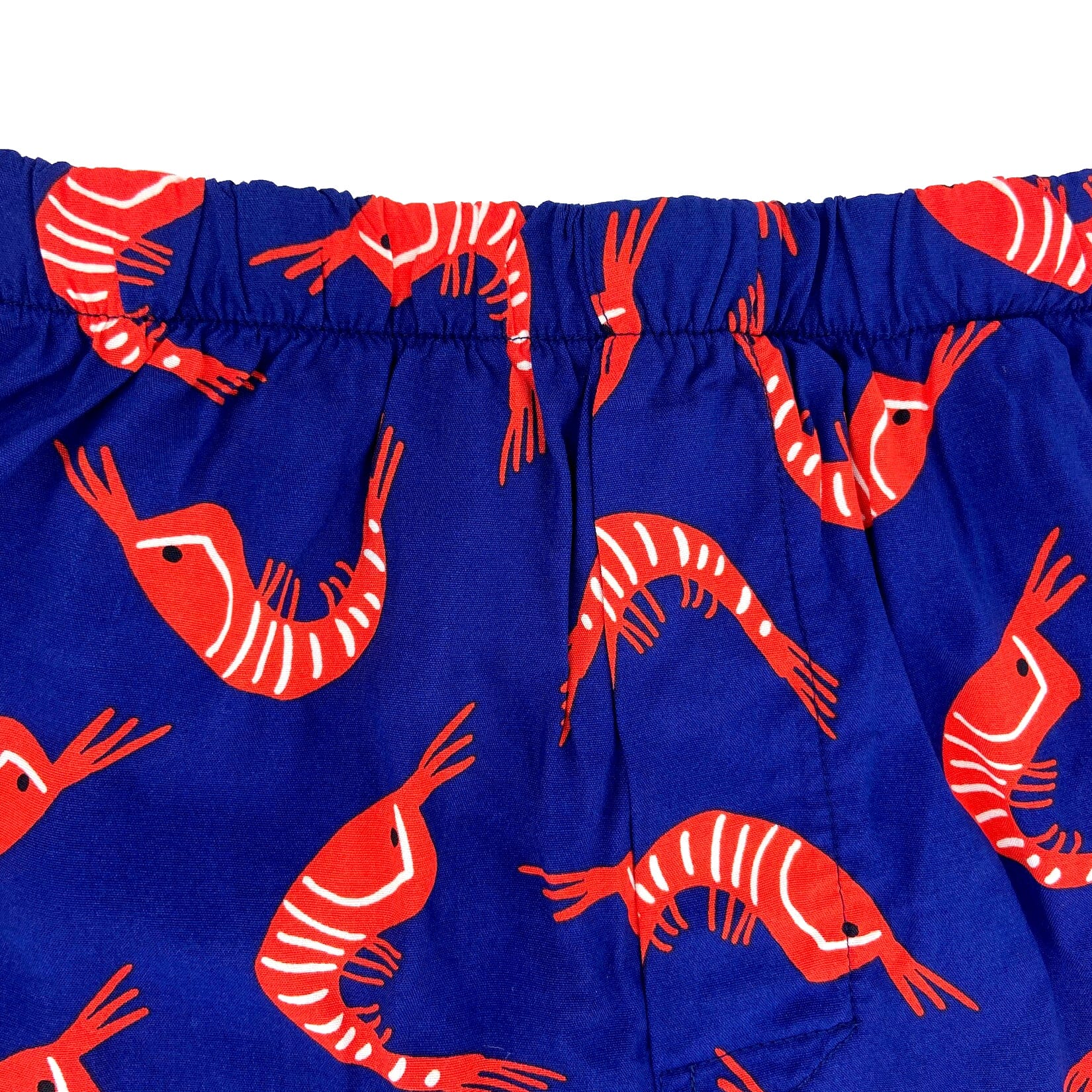 Men's Navy Blue Crayfish All-Over Novelty Print Cotton Boxer Shorts