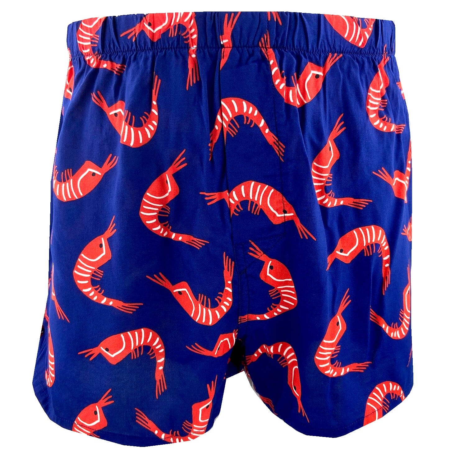 Men's Navy Blue Crayfish All-Over Novelty Print Cotton Boxer Shorts