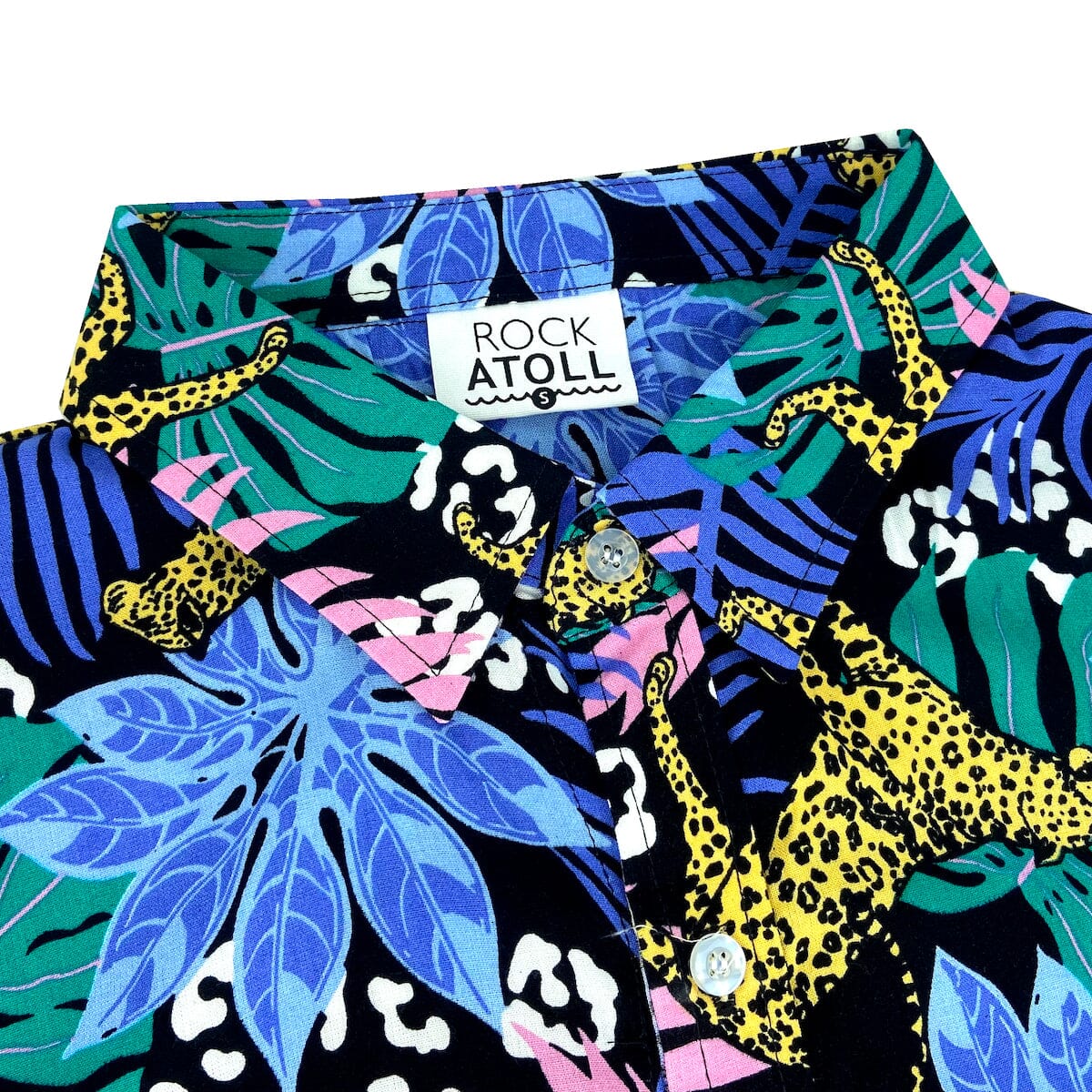 Men's Colorful Cheetah Patterned Soft Lightweight Button Down Shirt