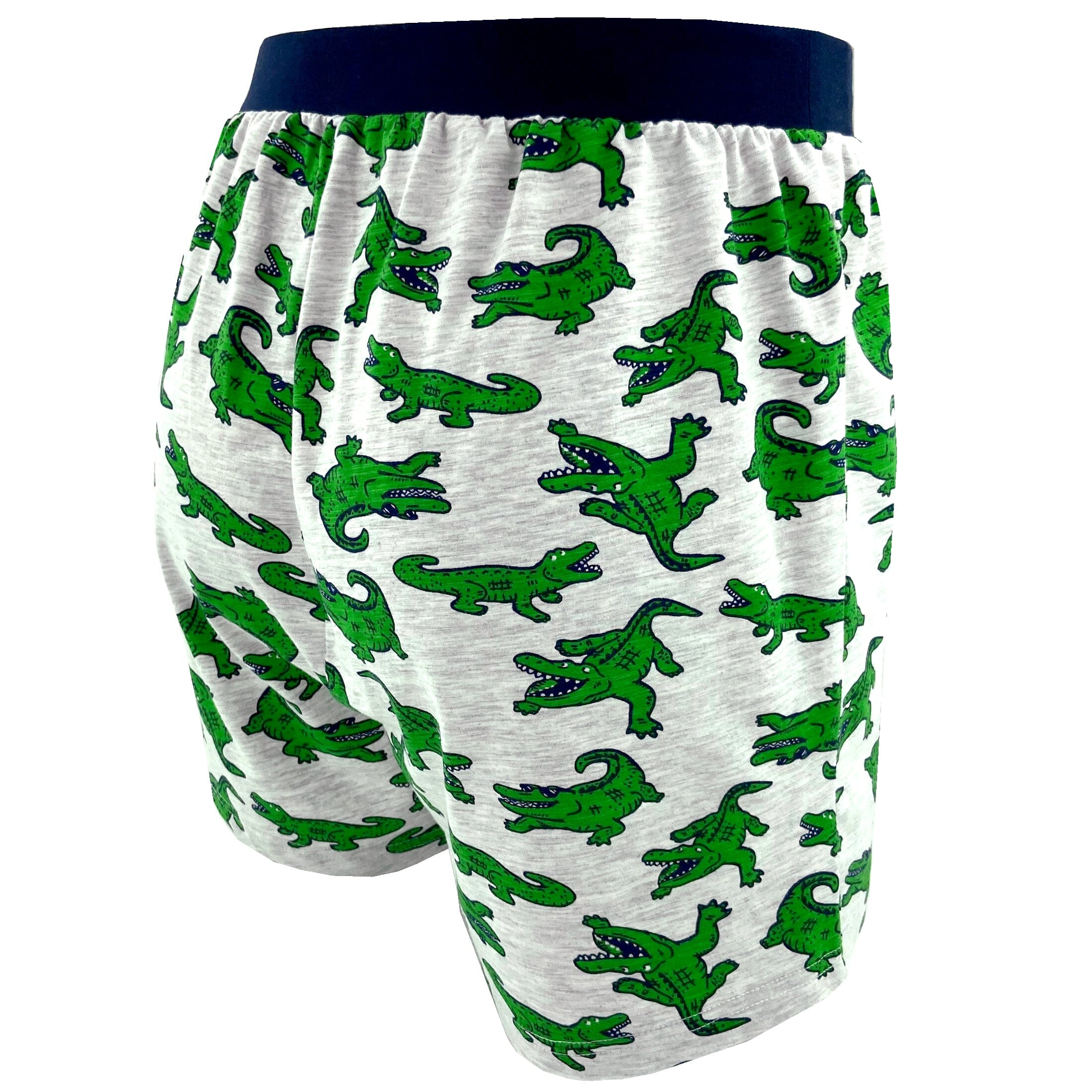 Comfy Sleepwear Crocodile All Over Print Cotton Pajama Shorts for Men
