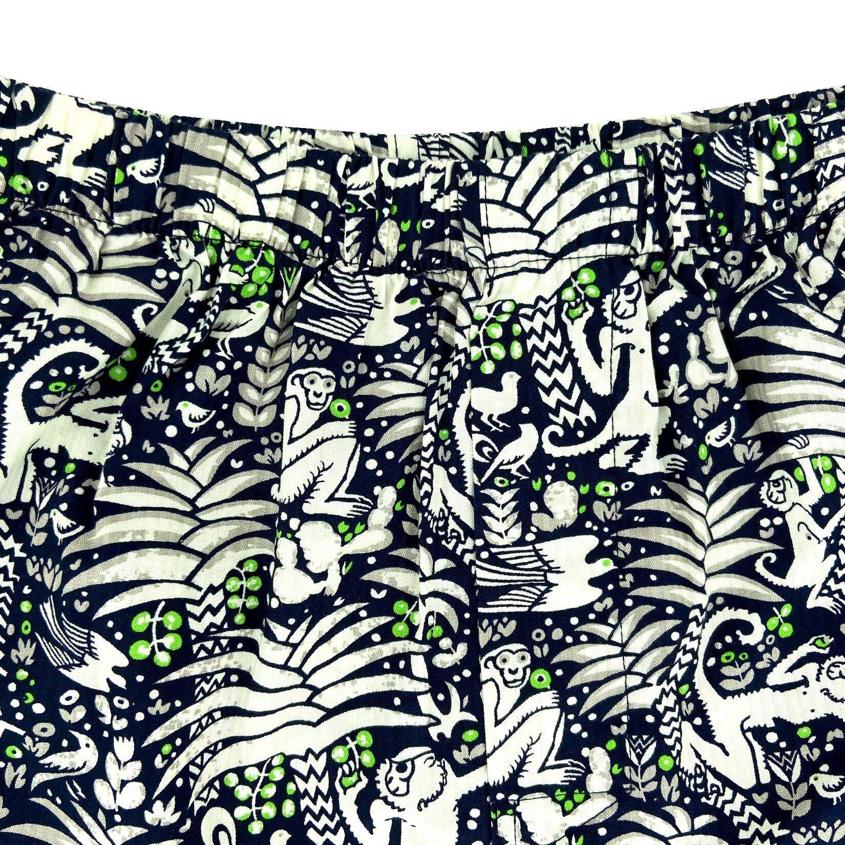 Men's Rainforest Print Monkey Patterned Cotton Sleep Boxer Shorts