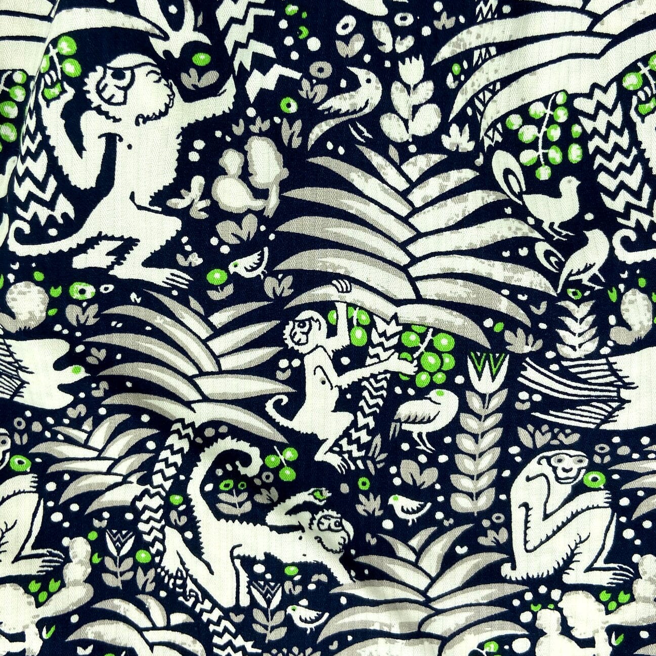 Men's Rainforest Print Monkey Patterned Cotton Sleep Boxer Shorts