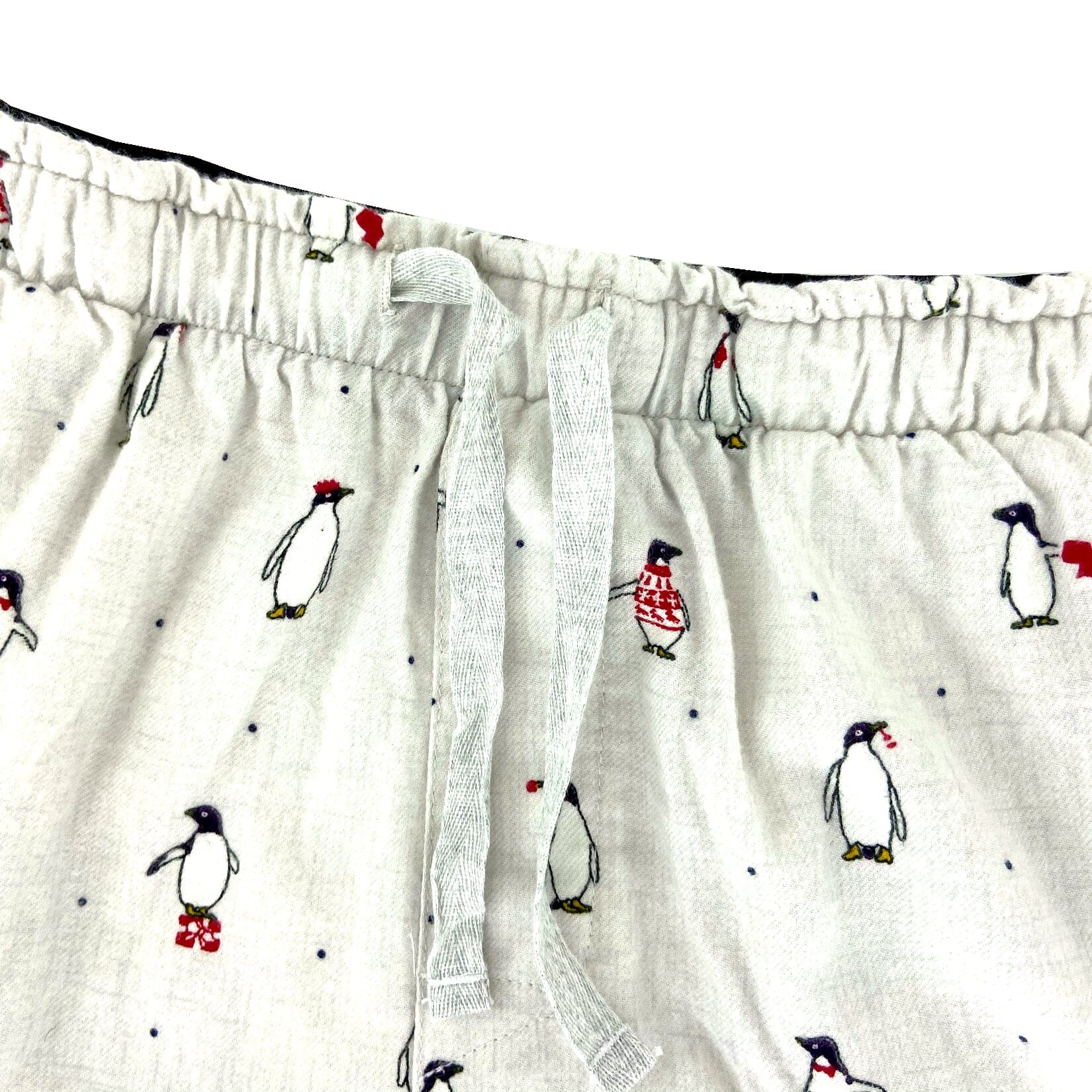 Men's Penguin All Over Print Woven Cotton Long PJ Pajama Sleep Bottoms