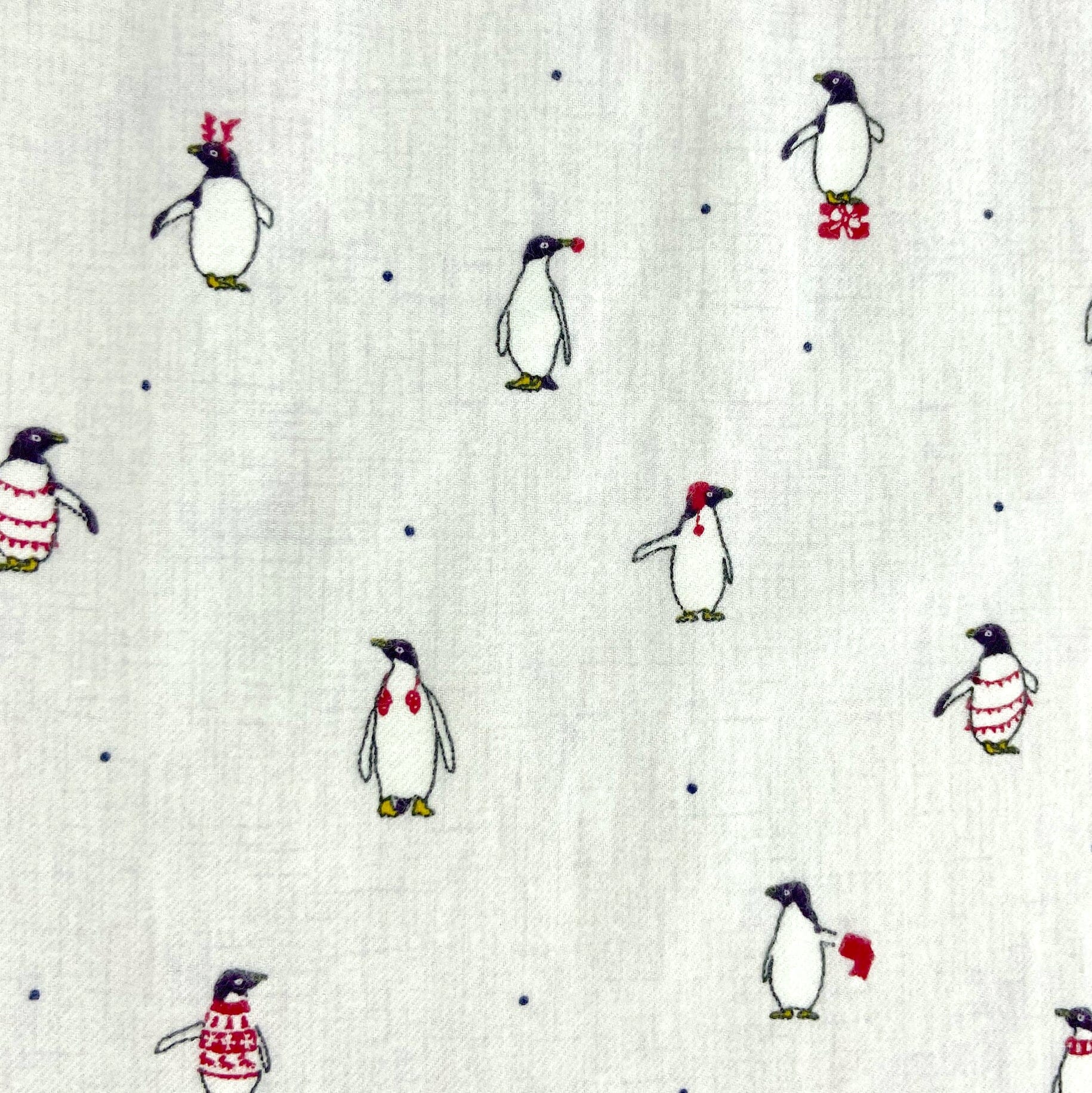 Men's Penguin All Over Print Woven Cotton Long PJ Pajama Sleep Bottoms