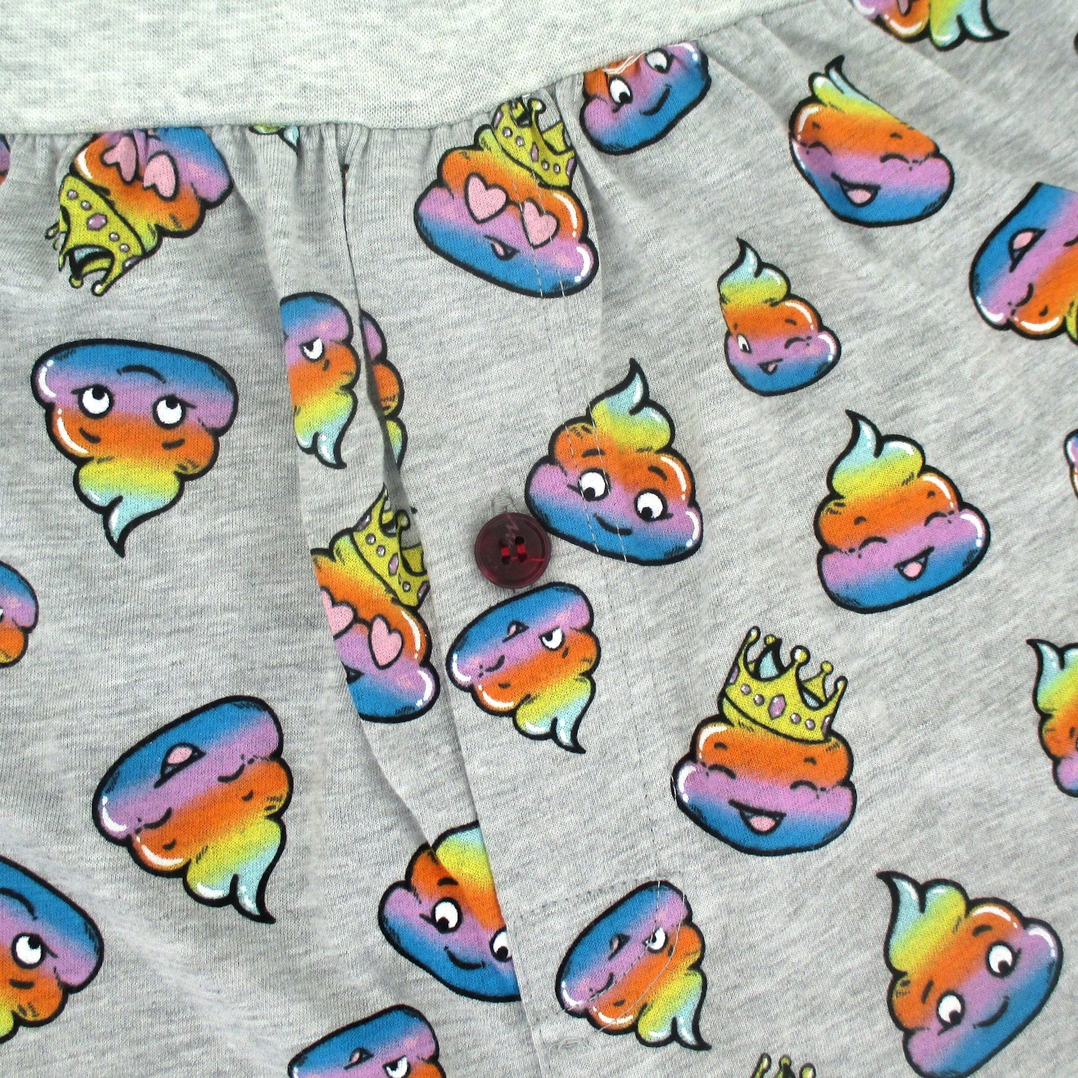 Smiley Poop Emoticon Print Boxer Shorts Gag Gifts for Men