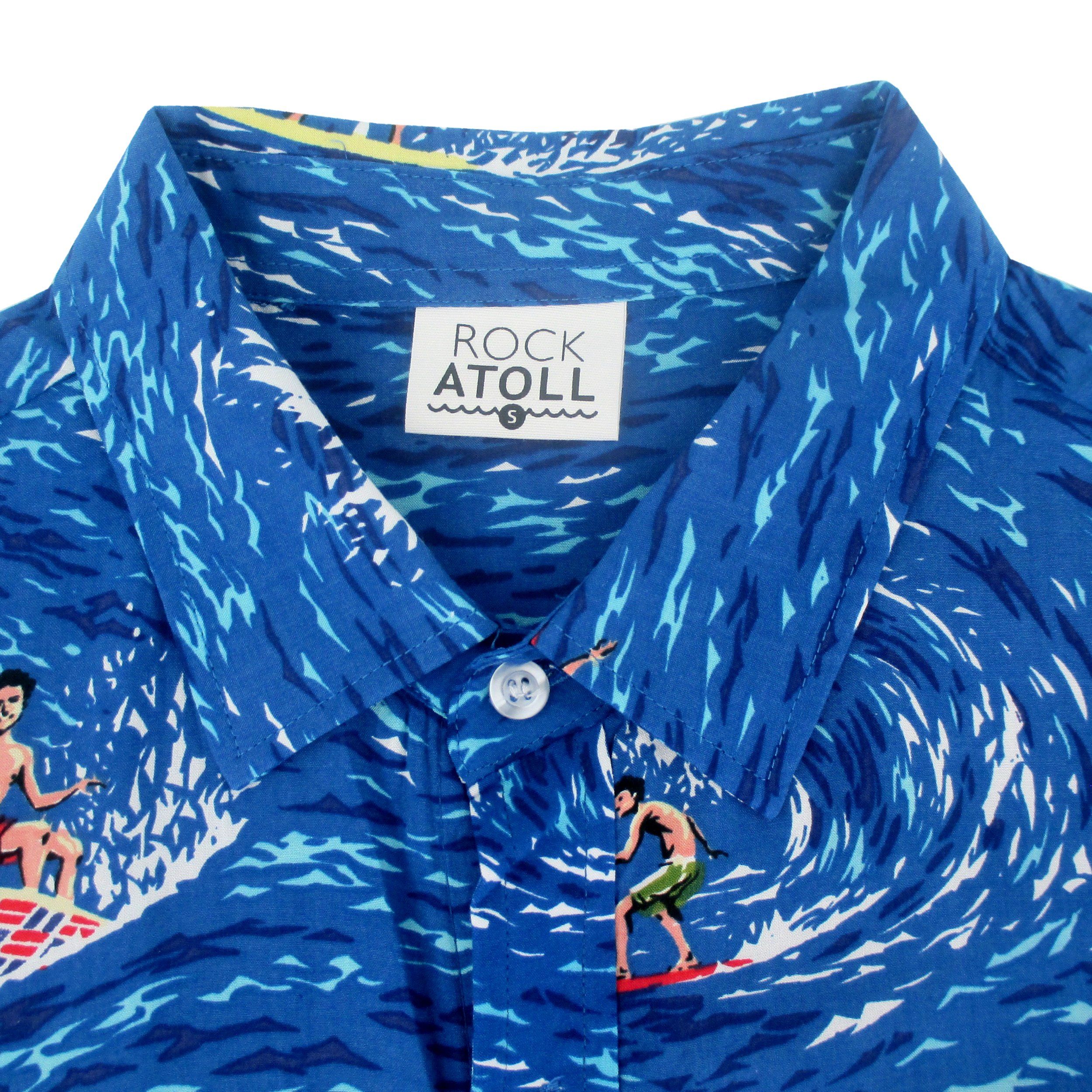 Men's Short Sleeve Button Down Surfers Surfing Print Hawaiian Shirt Spread Collar