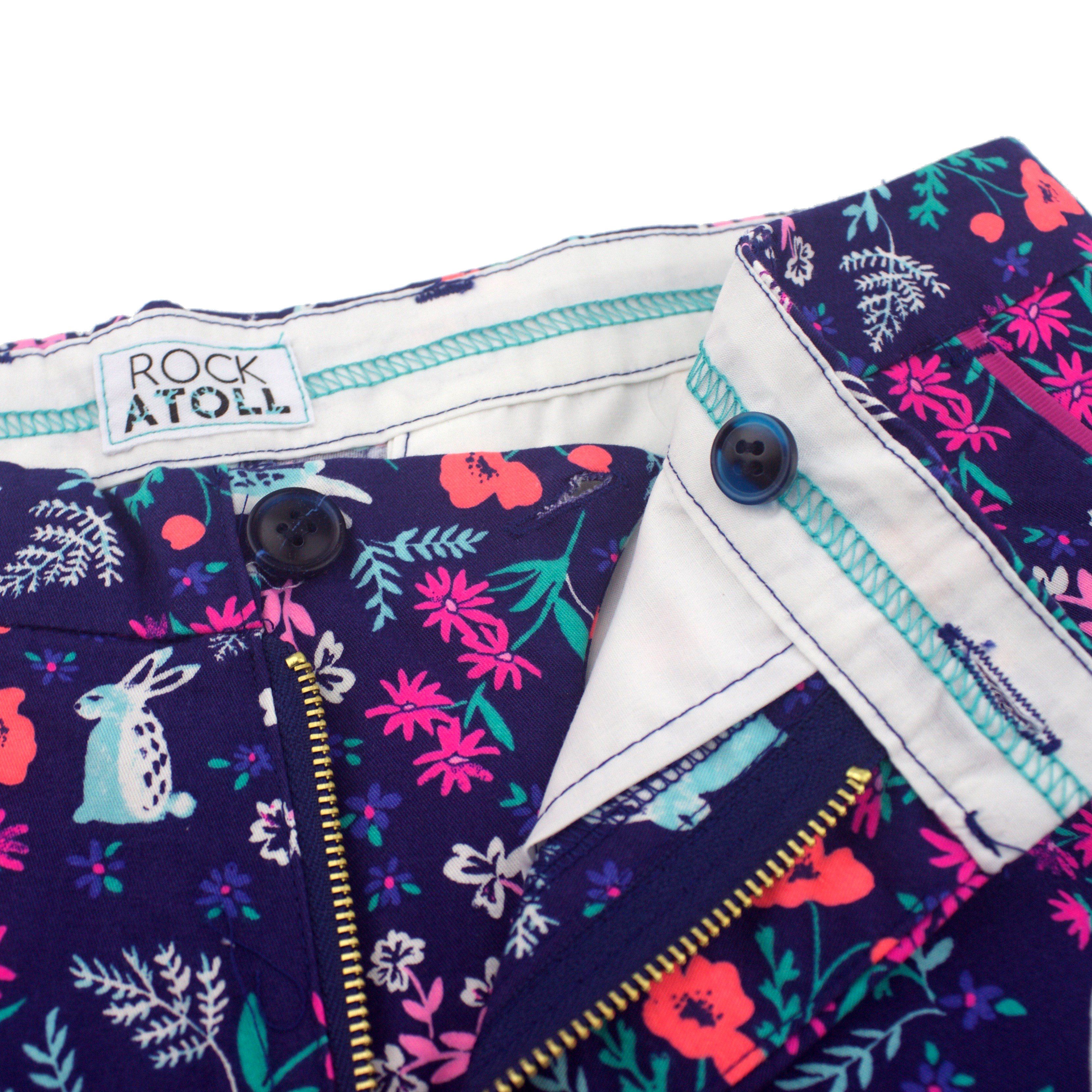 Adorable Bunny Rabbit Slim Fit Chino Shorts for Men