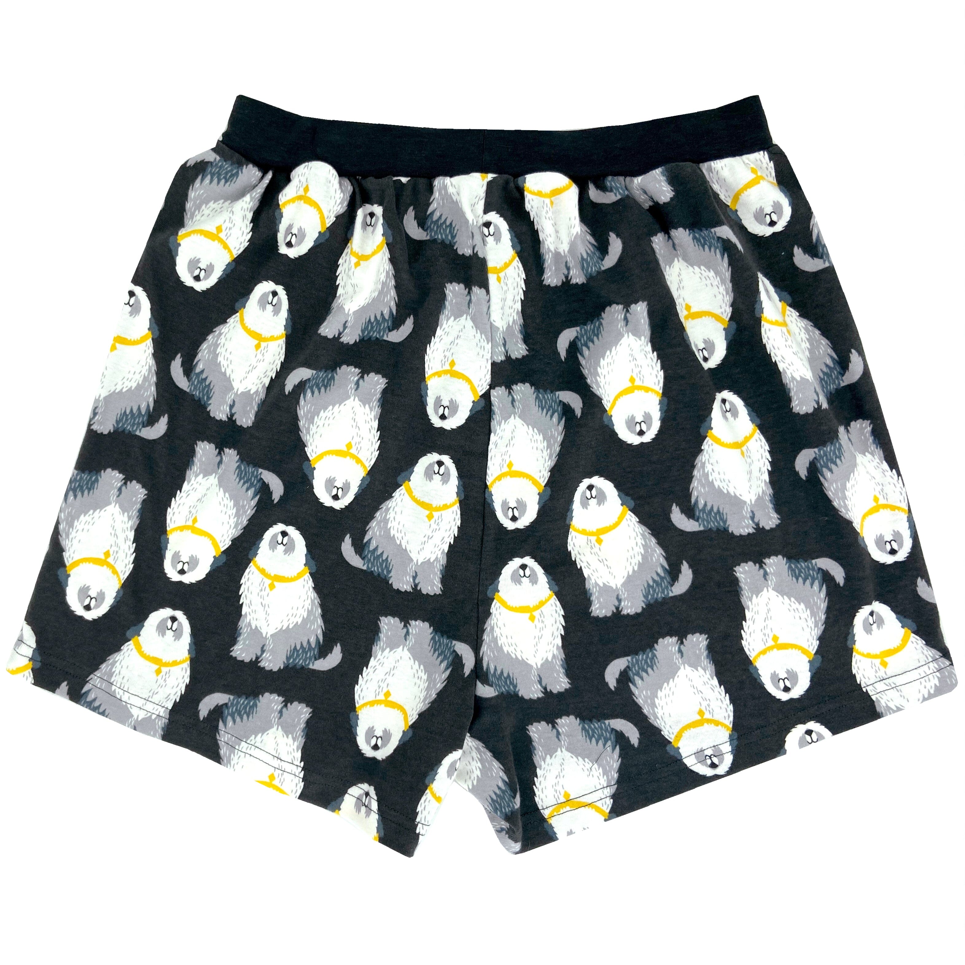 Men's Shepherd Sheepdog All Over Print Soft Knit Boxer Pajama Bottoms