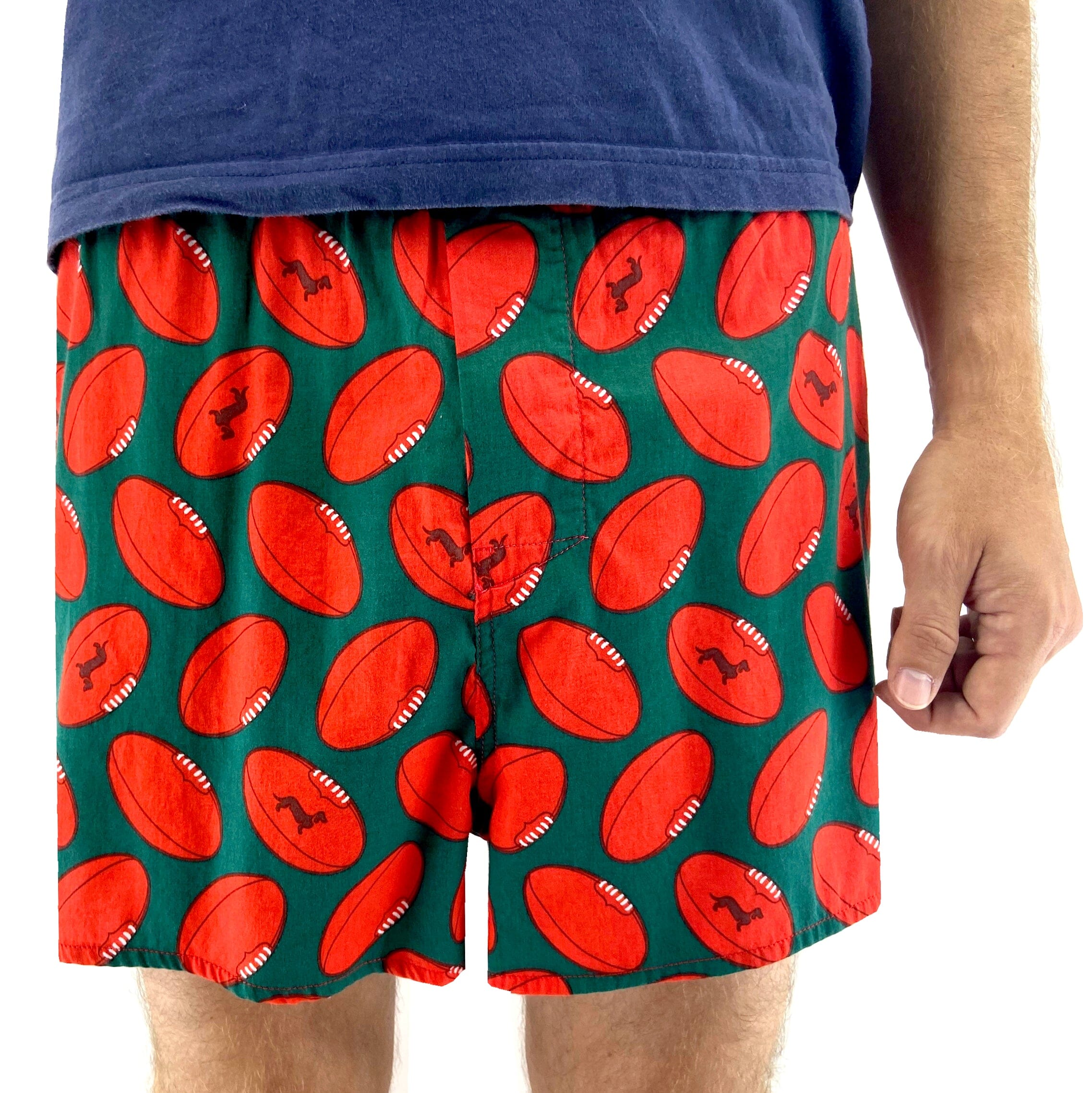 Men's Sport Themed Football Patterned Cotton Boxer Shorts Underwear