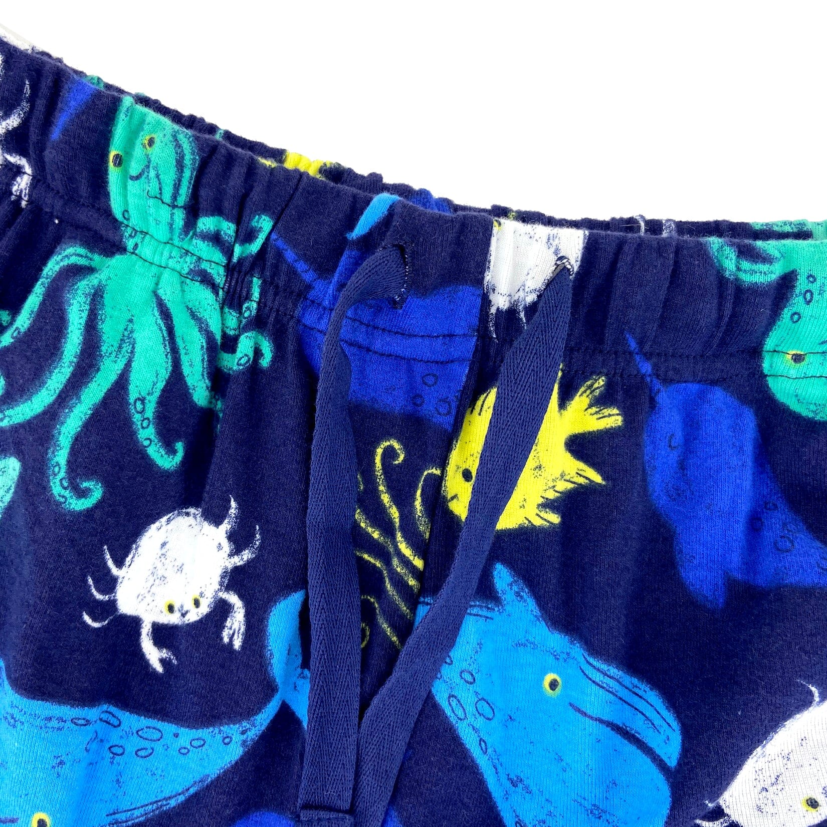 Men's Narwhal Octopus Crab Patterned Jersey Knit Long Pyjama Pants