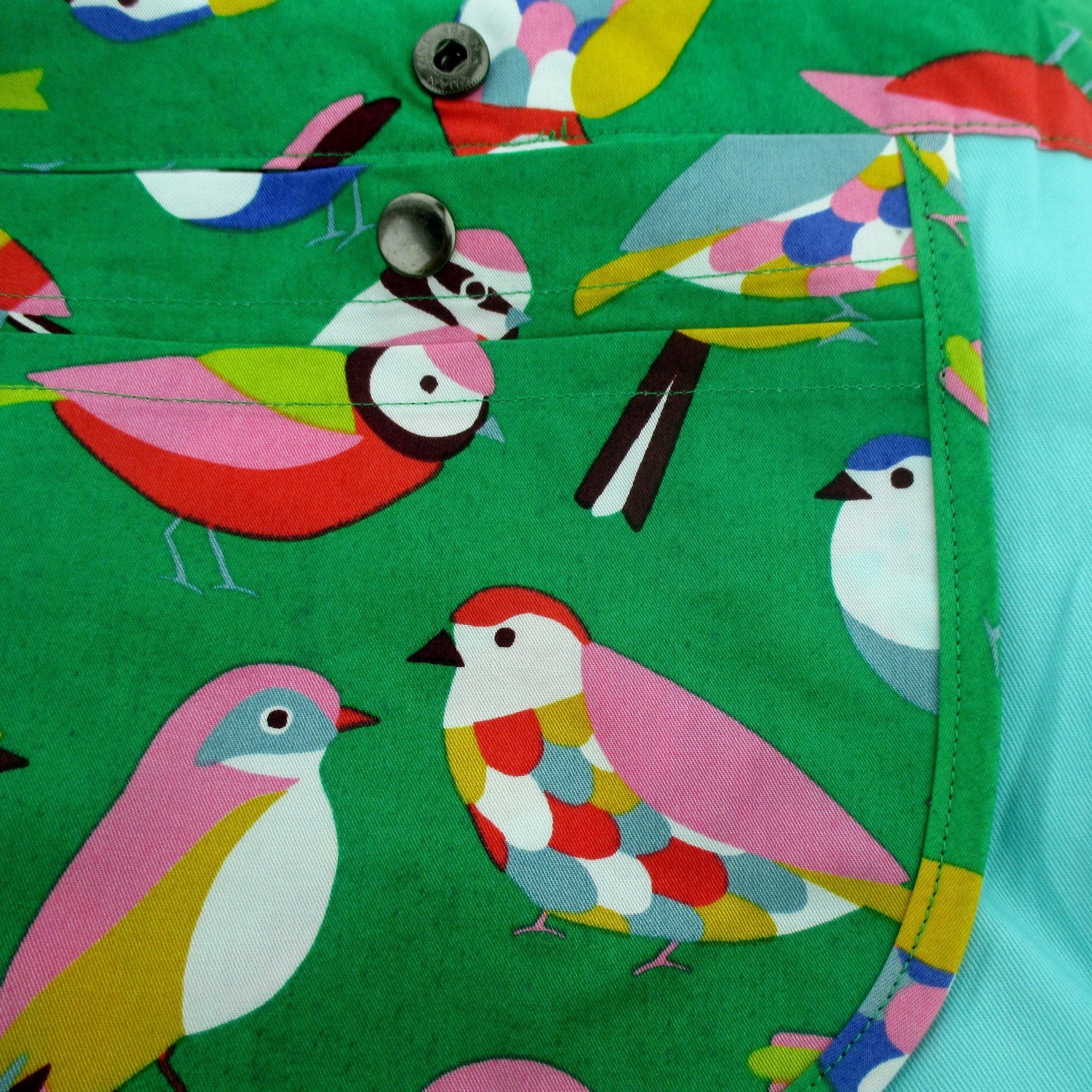 Bright Green Bird All Over Print Mini Cross Body Duck Tote Bag for Women