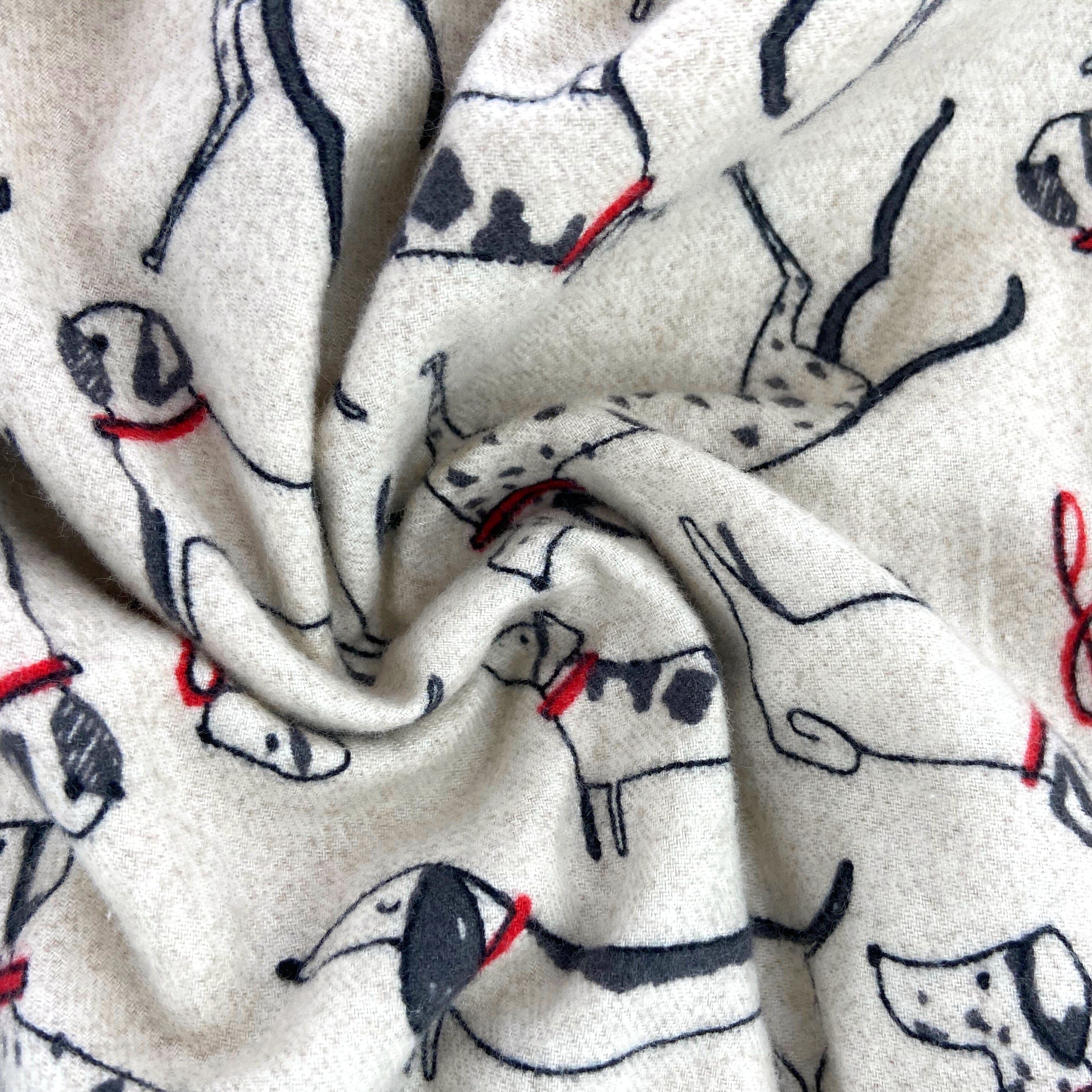 Fun Flannel Pajama Bottoms for Men. Dog Lovers Print Puppy Dog All Over Pattern Sleep Pants