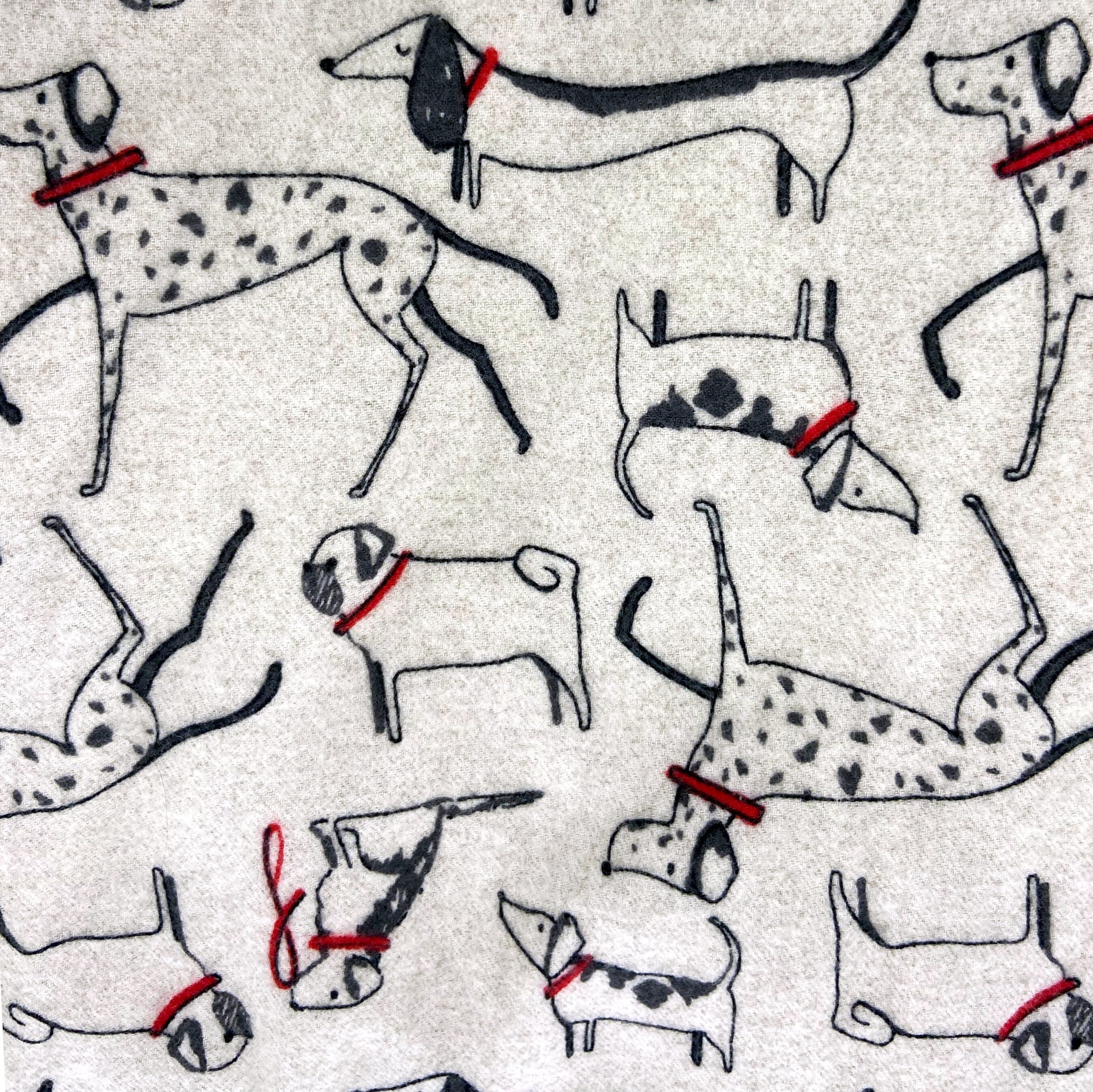 Fun Flannel Pajama Bottoms for Men. Dog Lovers Print Puppy Dog All Over Pattern Sleep Pants