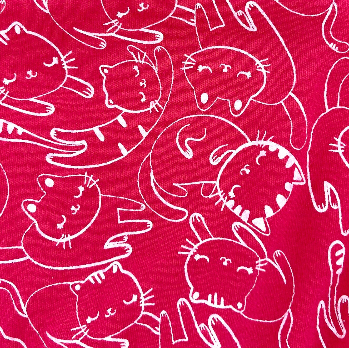 Women's Adorable Sleepy Kitty Cat Patterned Knit PJ Pyjama Shorts