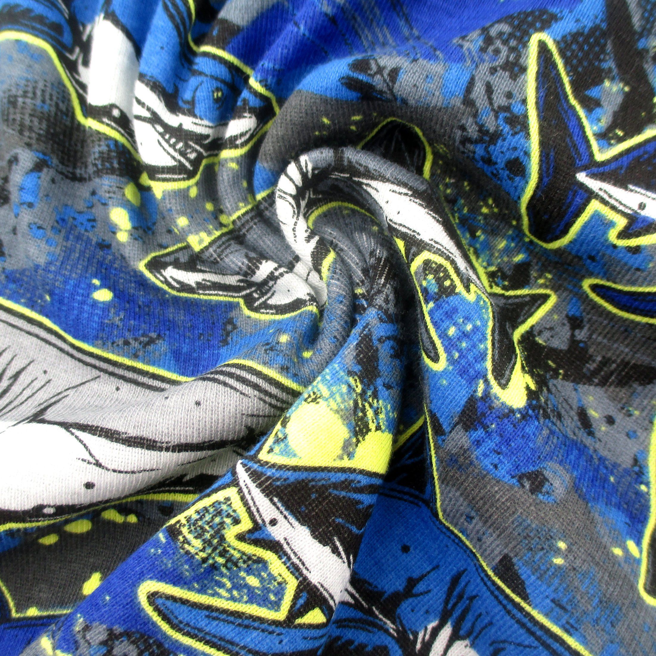 Men's Great White Shark All Over Print Cotton Stretch Knit Boxer Shorts